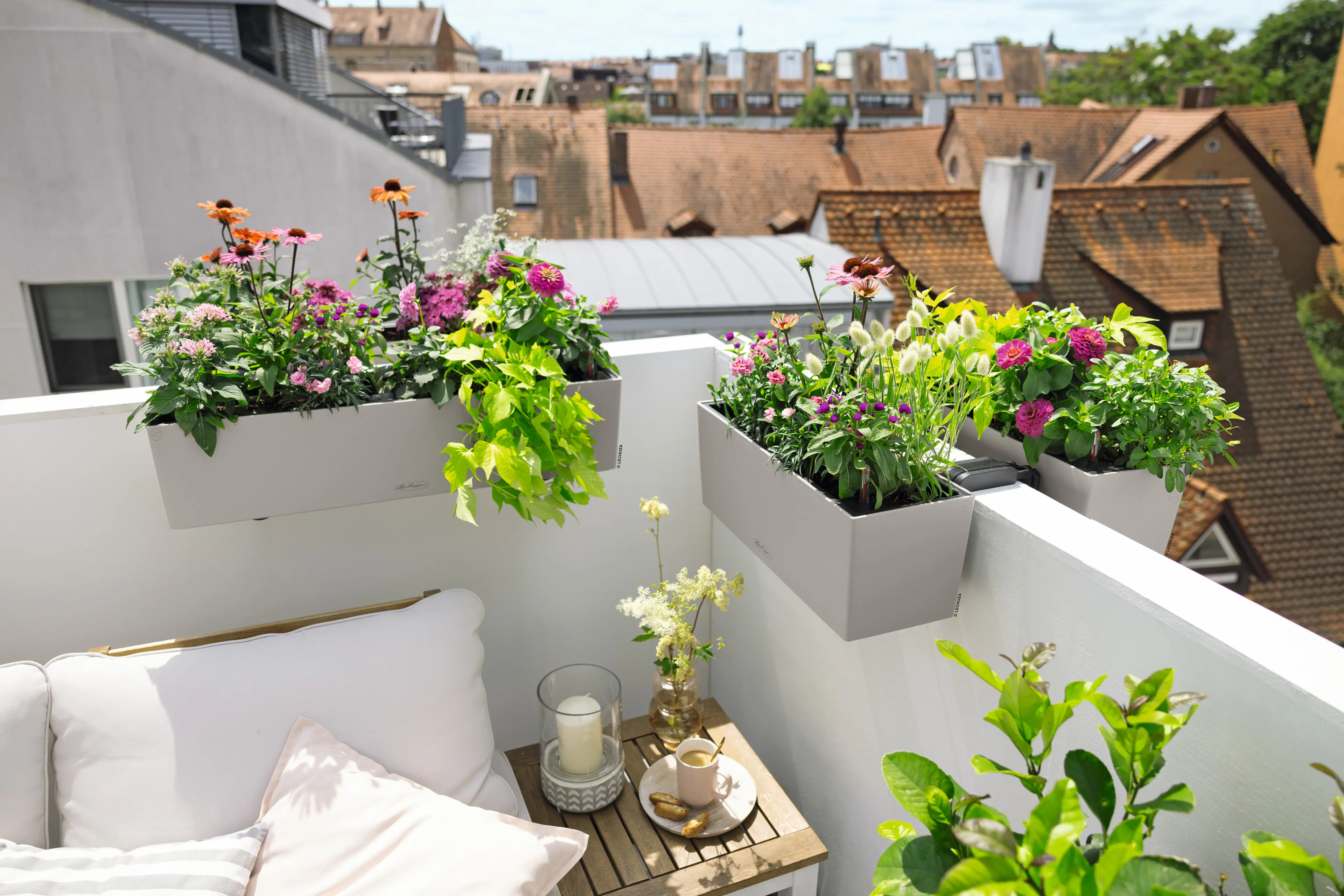 Lechuza Balkonkastenhalter 2-fach Kunstoff schwarz