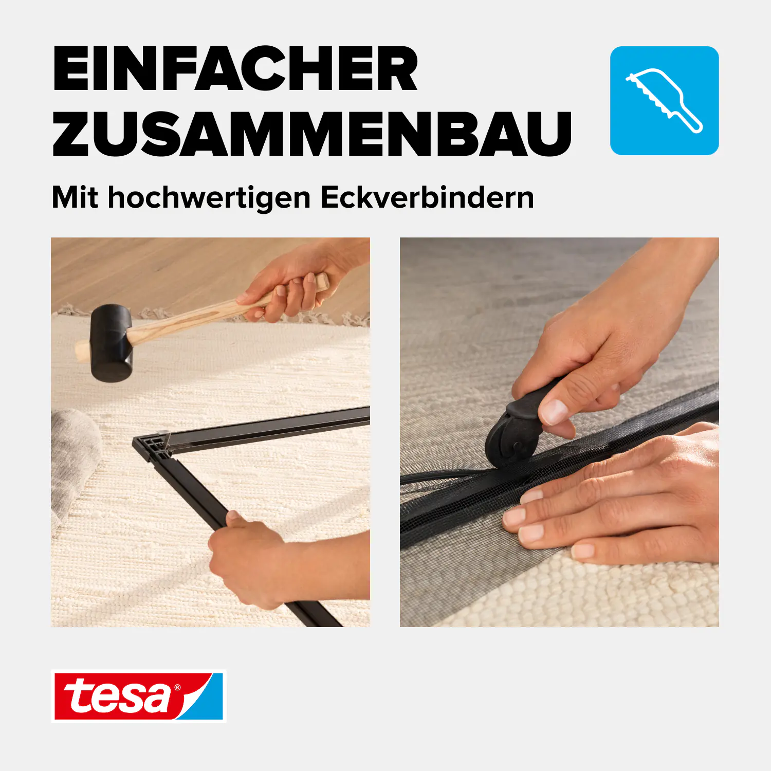tesa Fliegengitter-Fenster Comfort im Alurahmen 120 x 150 cm anthrazit