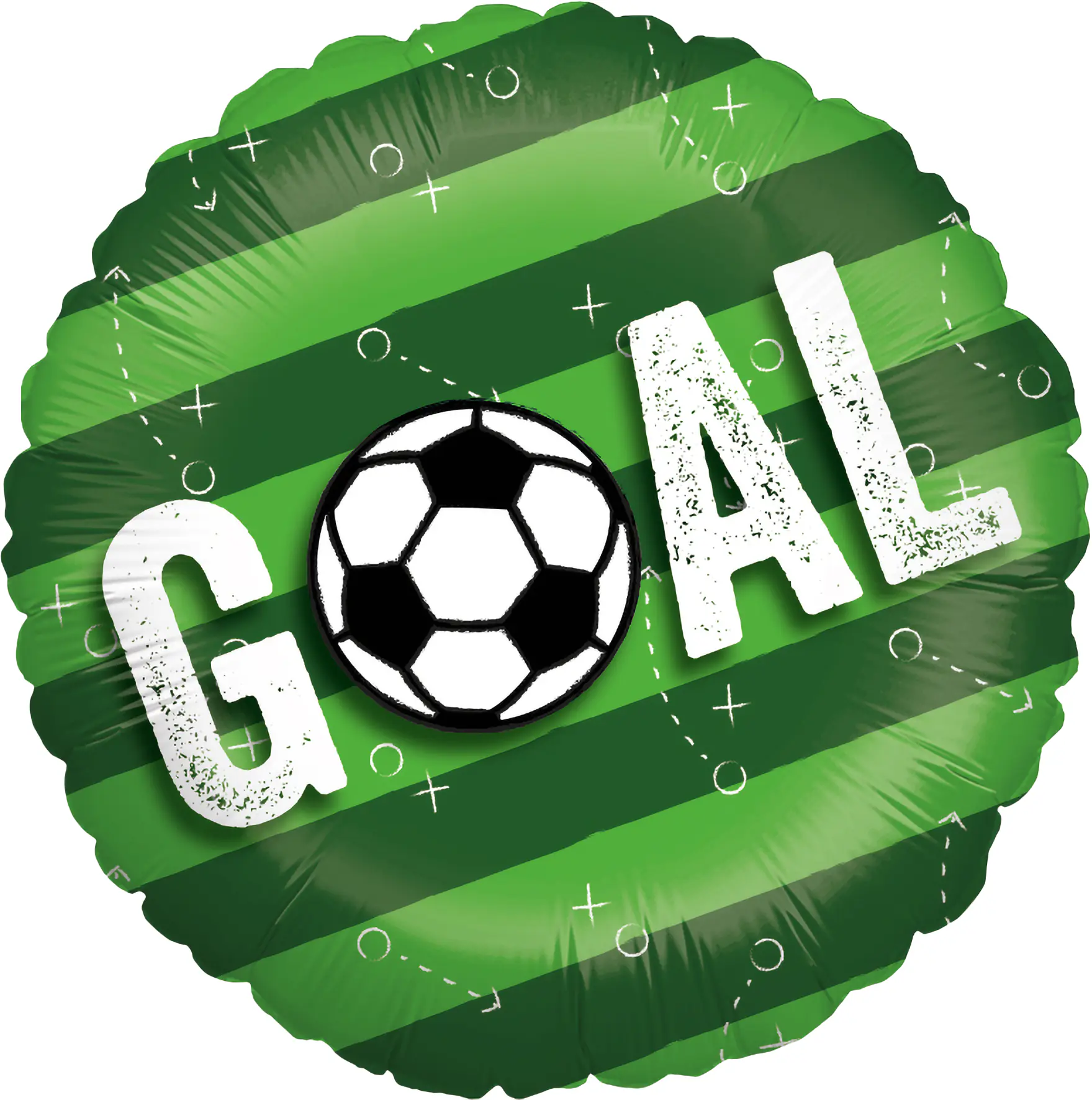 Folienballon Fußball Goal grün Ø 45 cm 1 Stück