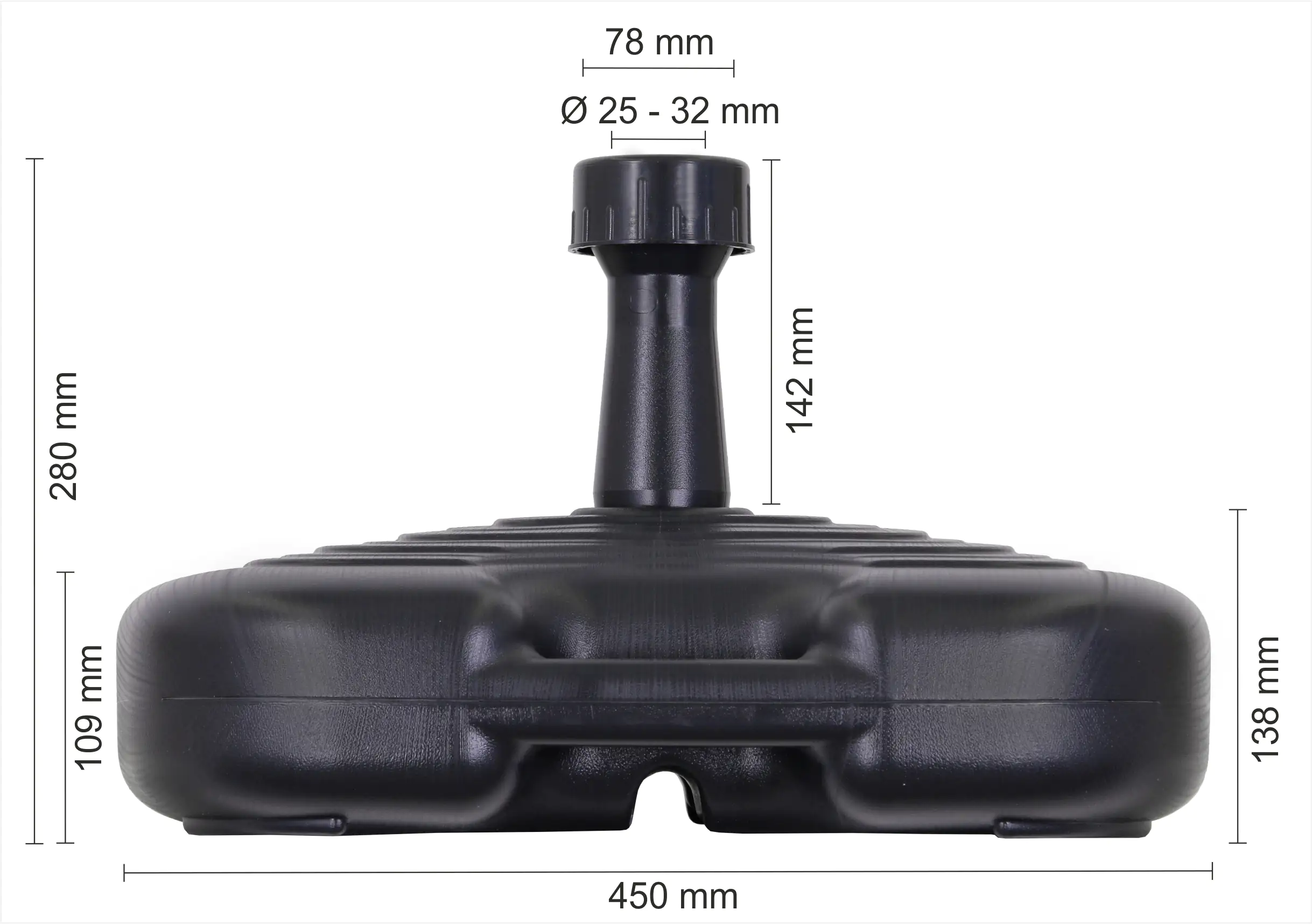 Schneider Schirmständer PE 20 L schwarz