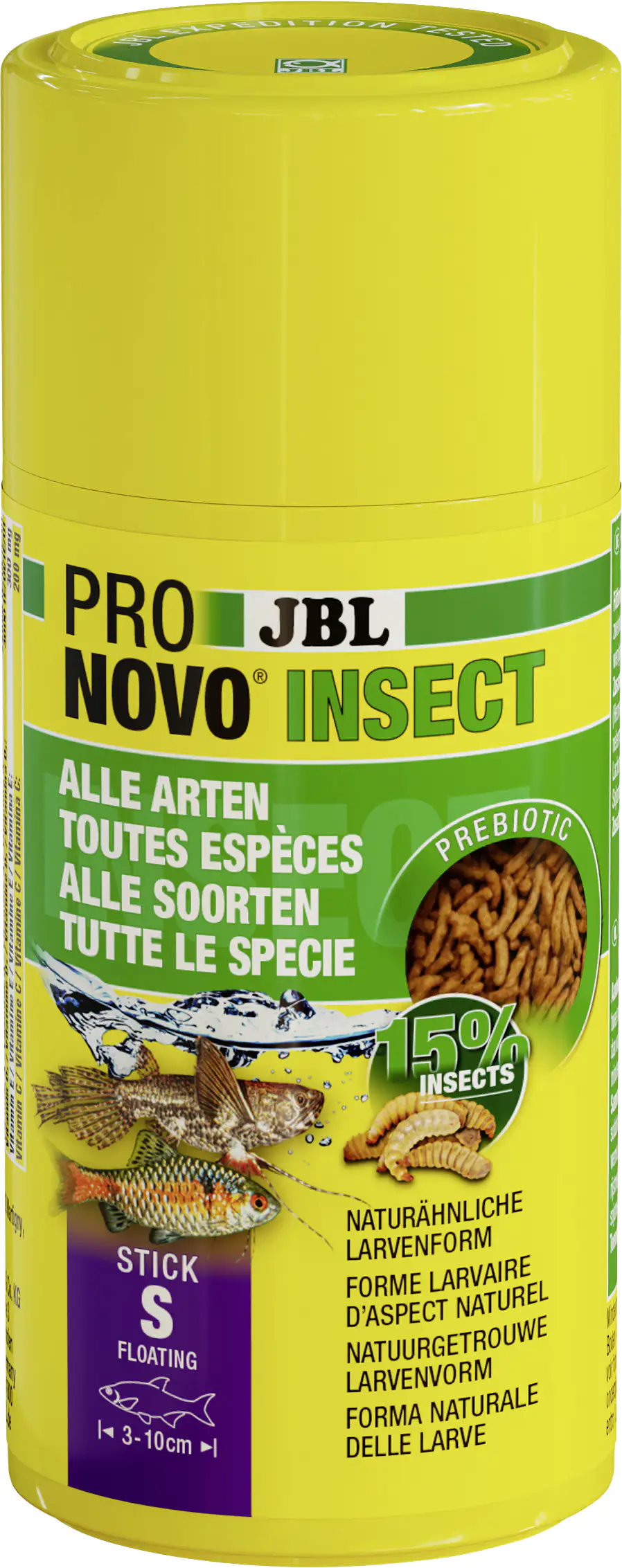 JBL Fischfutter Pronovo Insect Stick S Insektensticks Fischfutter 100 ml
