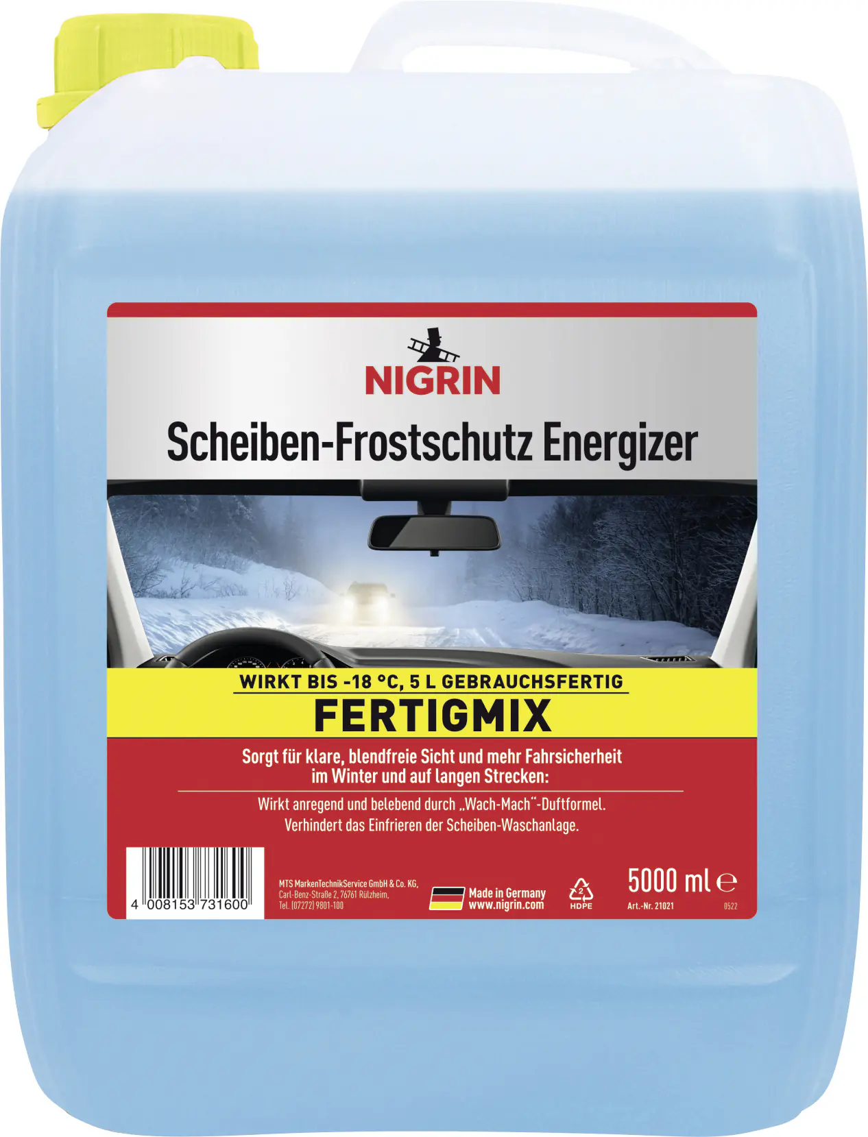 Nigrin Scheibenfrostschutz Energizer Fertigmix -18°C 5L Nigrin Scheibenfrostschutz Energizer Fertigmix -18°C 5L