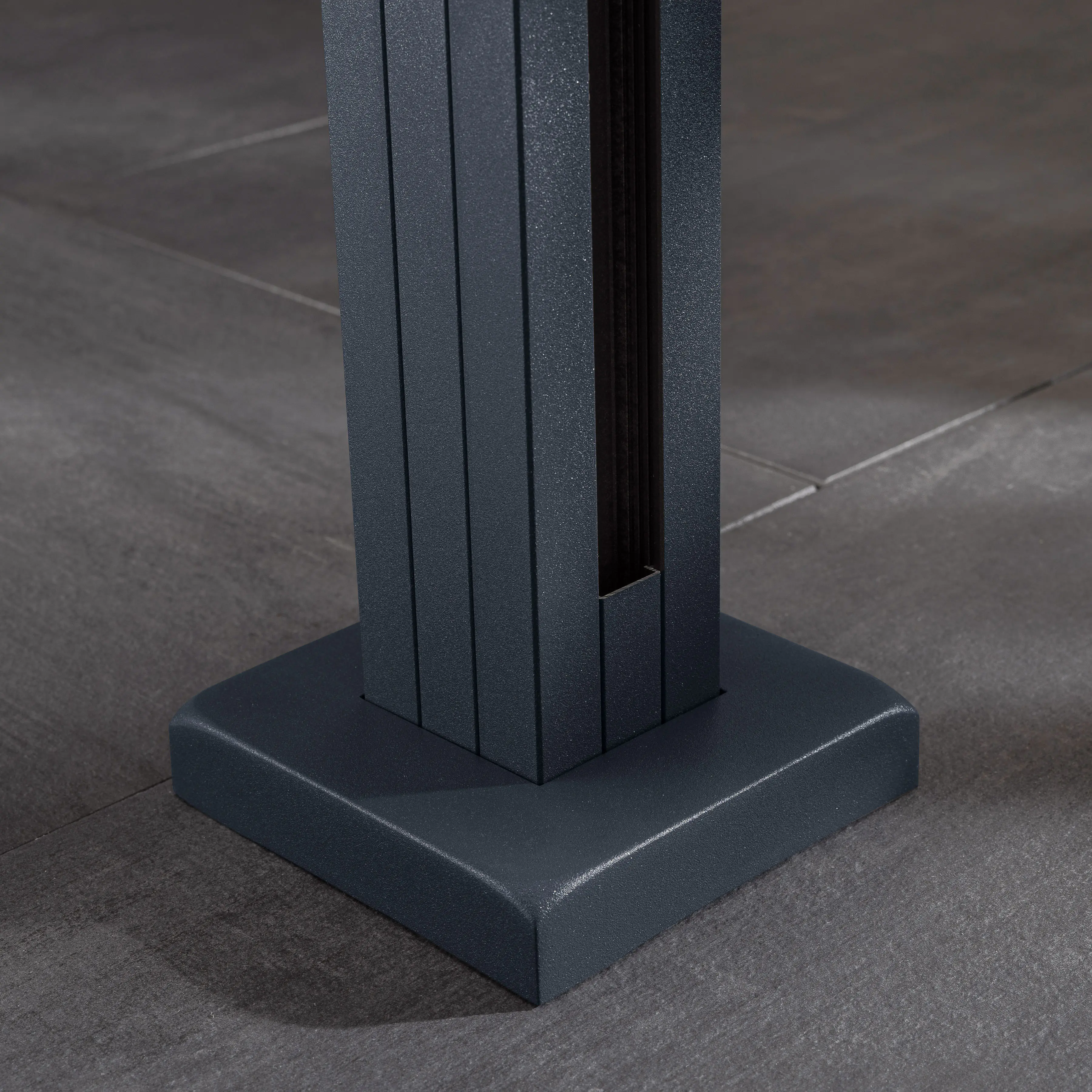 Ambiente Glaszaun Erweiterungsset Klarglas mit Siebdruck 187 x 107,2 cm anthrazit