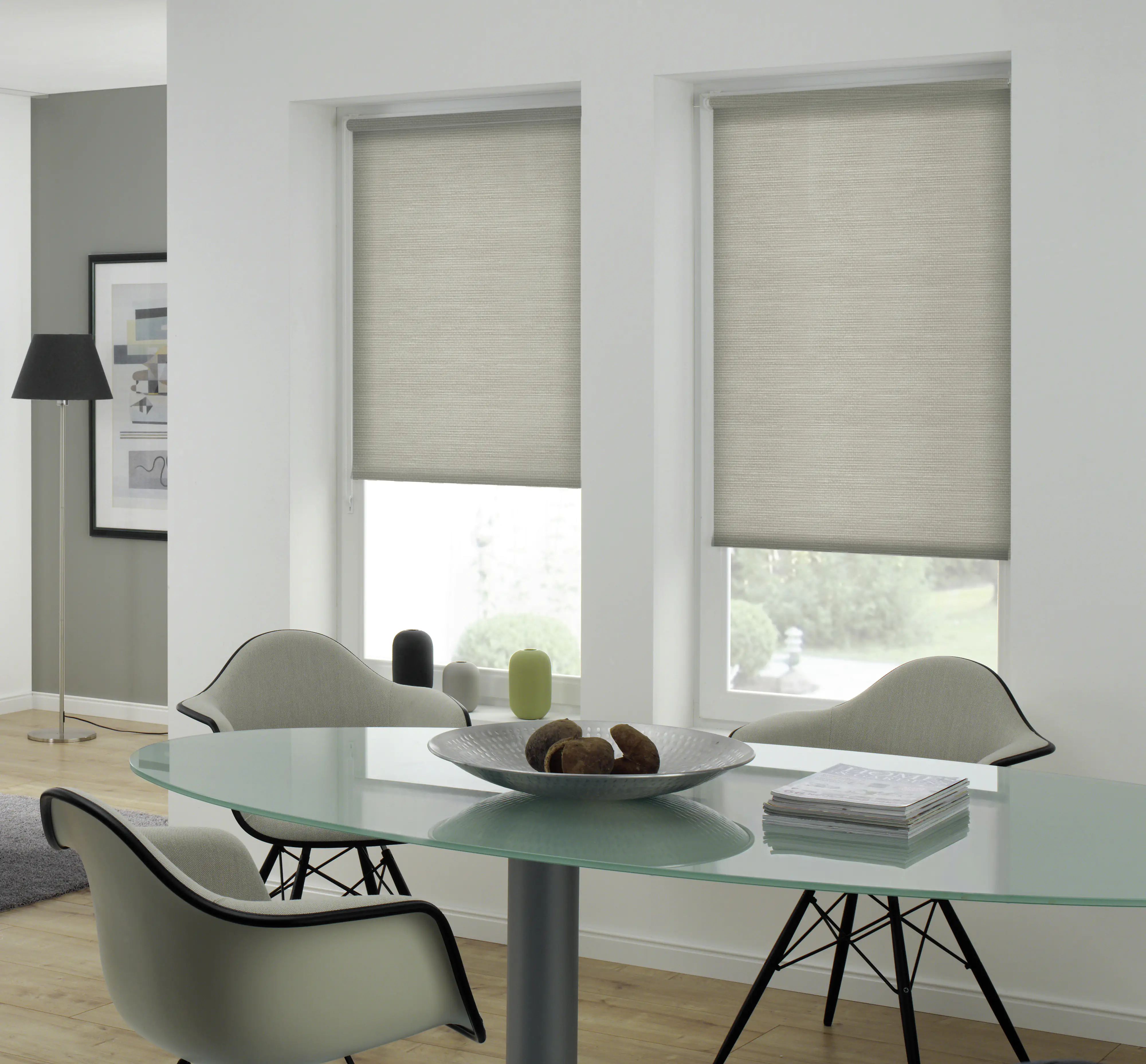 Gardinia EasyFix Rollo grau-melange 75 x 150 cm