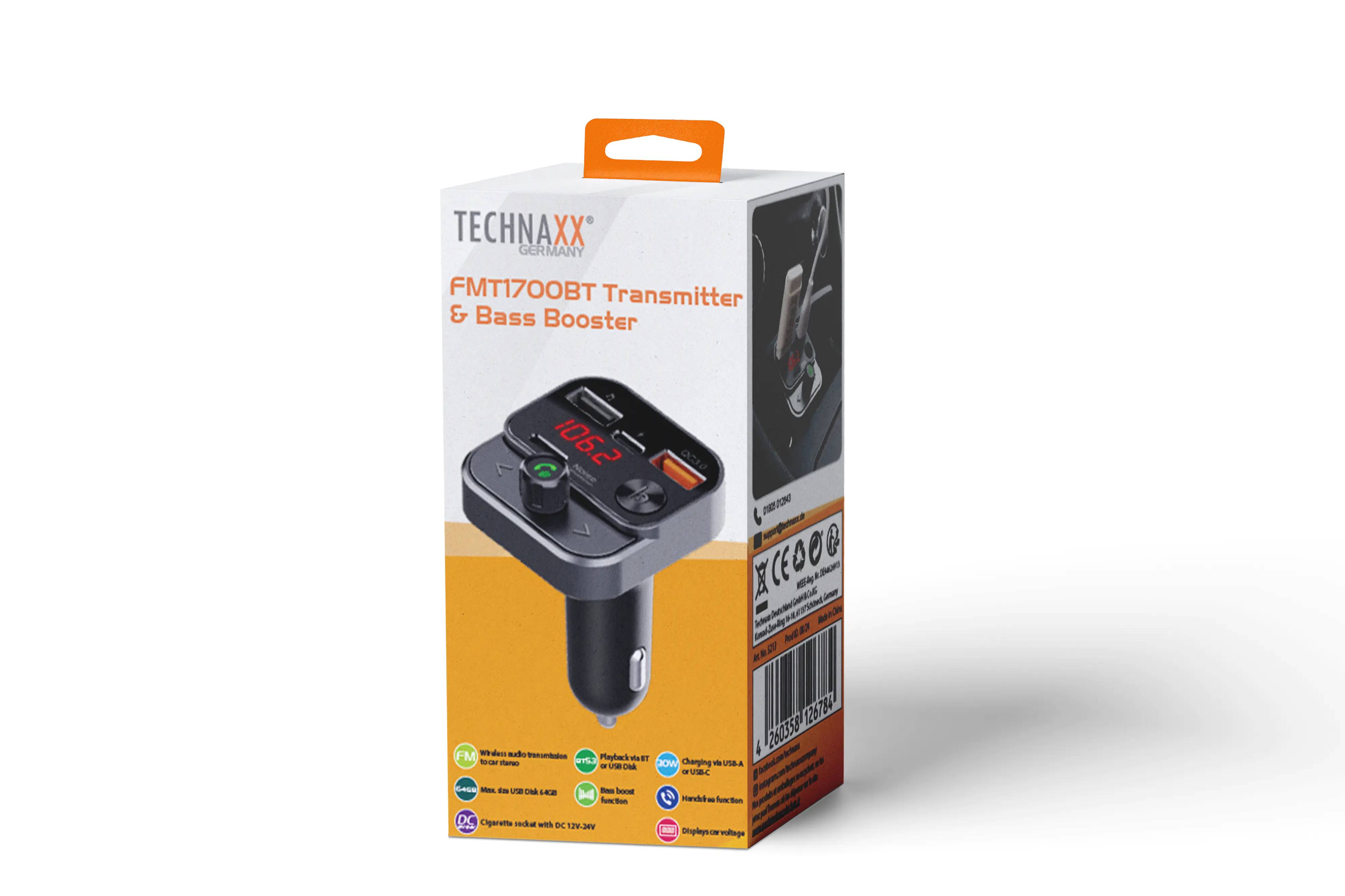 Technaxx Transmitter & Bassverstärker FMT1700BT 