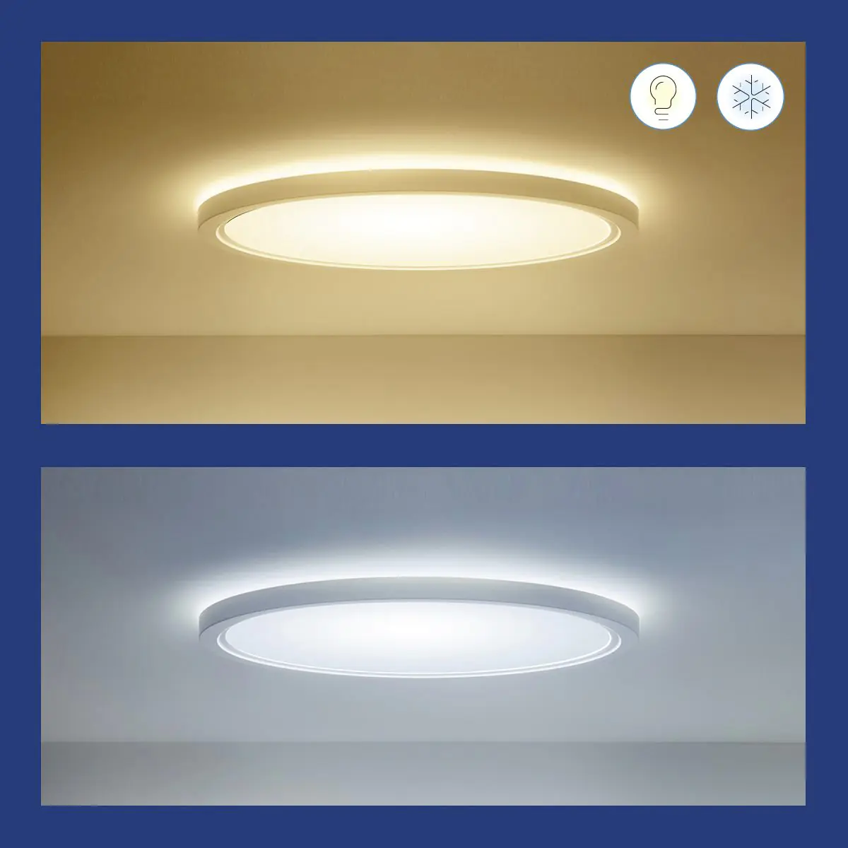 WIZ LED-Deckenleuchte SuperSlim 42 x 3,2 cm 22W warmweiß bis kaltweiß smart RGB weiß