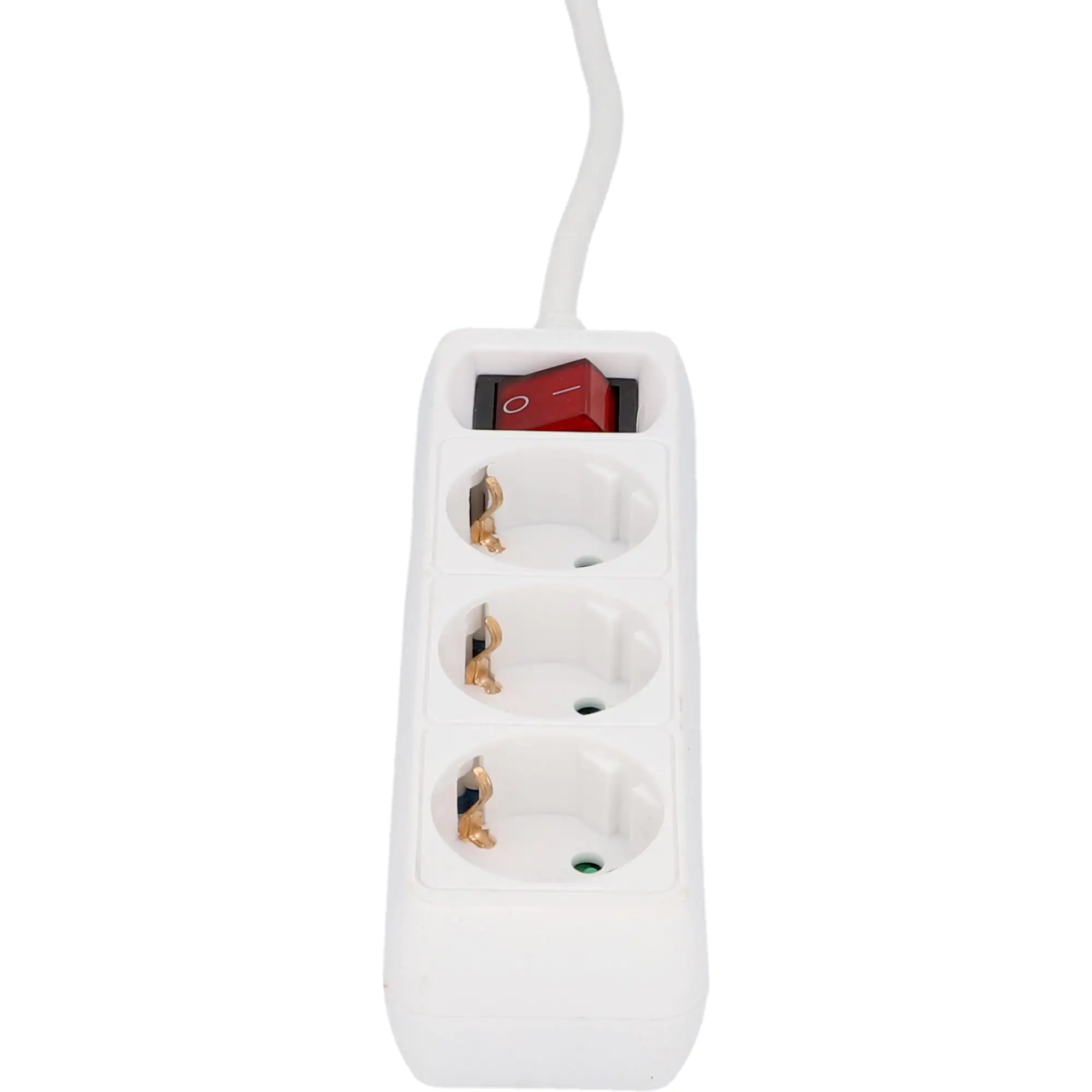 Unitec Steckdosenleiste 3-fach 1,4m mit Berührungsschutz, mit Schalter weiß