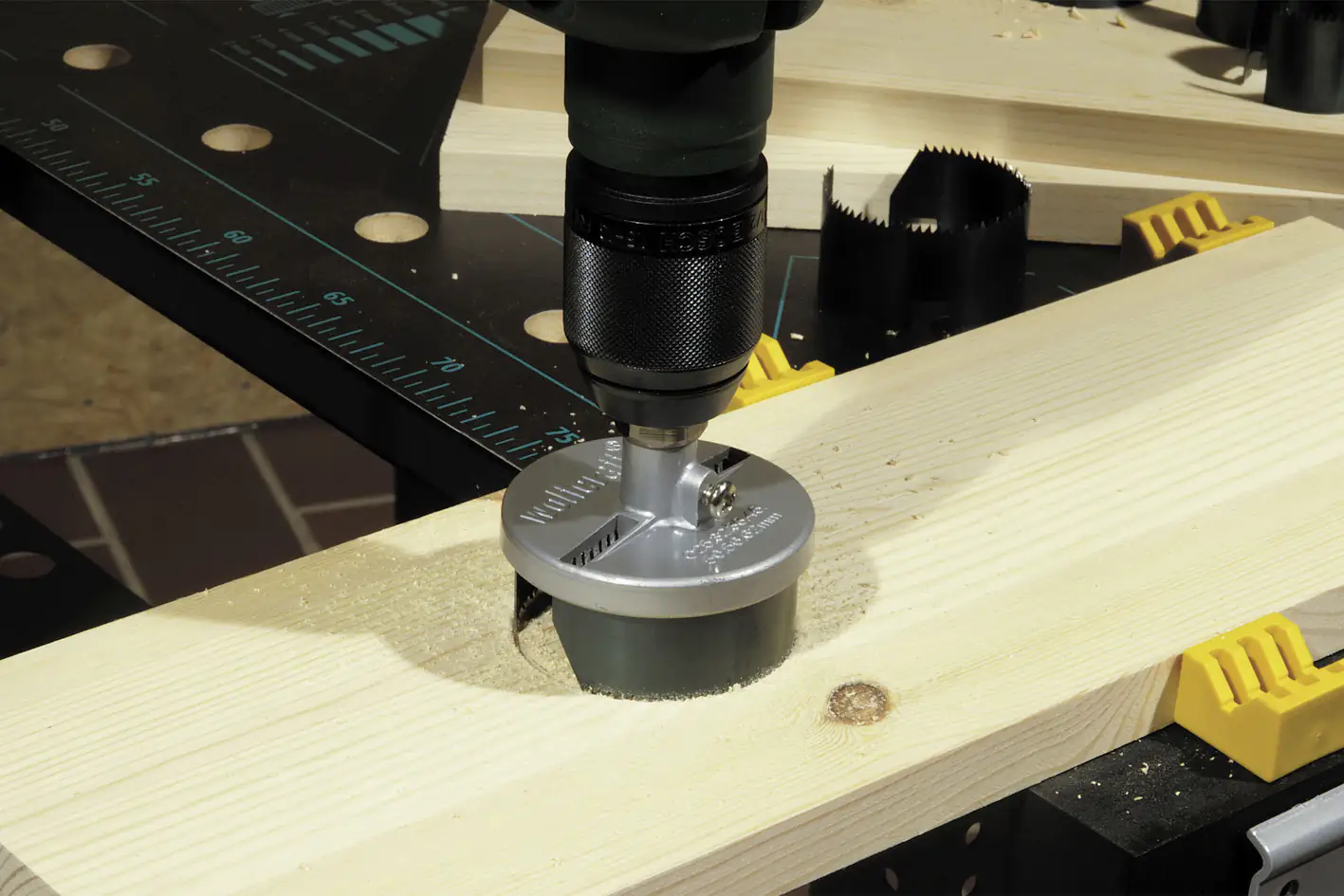 Wolfcraft Lochsägen-Set 7-teilig Ø 25 32 38 45 50 56 62 mm