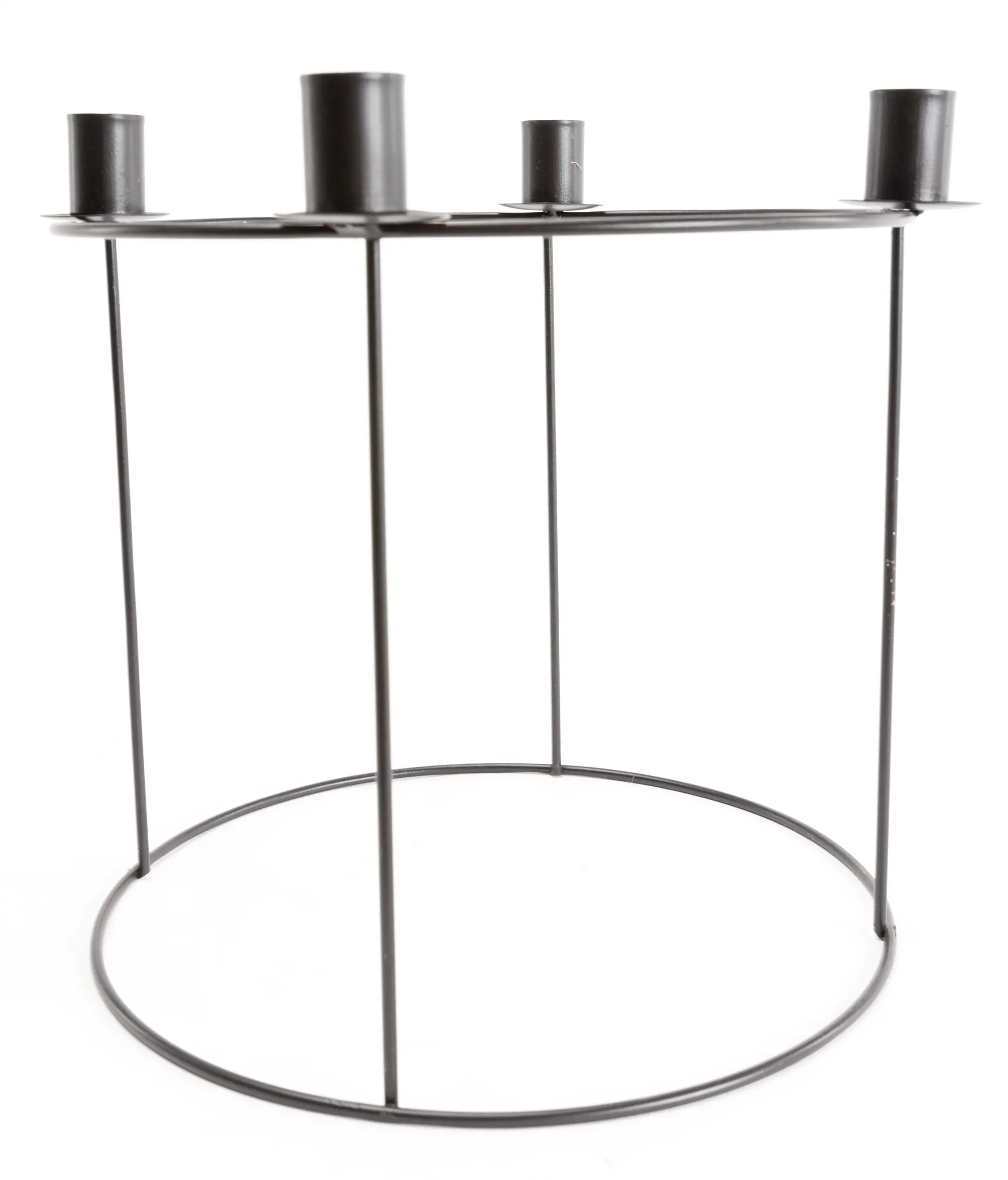 4333692394345 TrendLine Adventskranz Metall Ø 29 x 25 cm schwarz