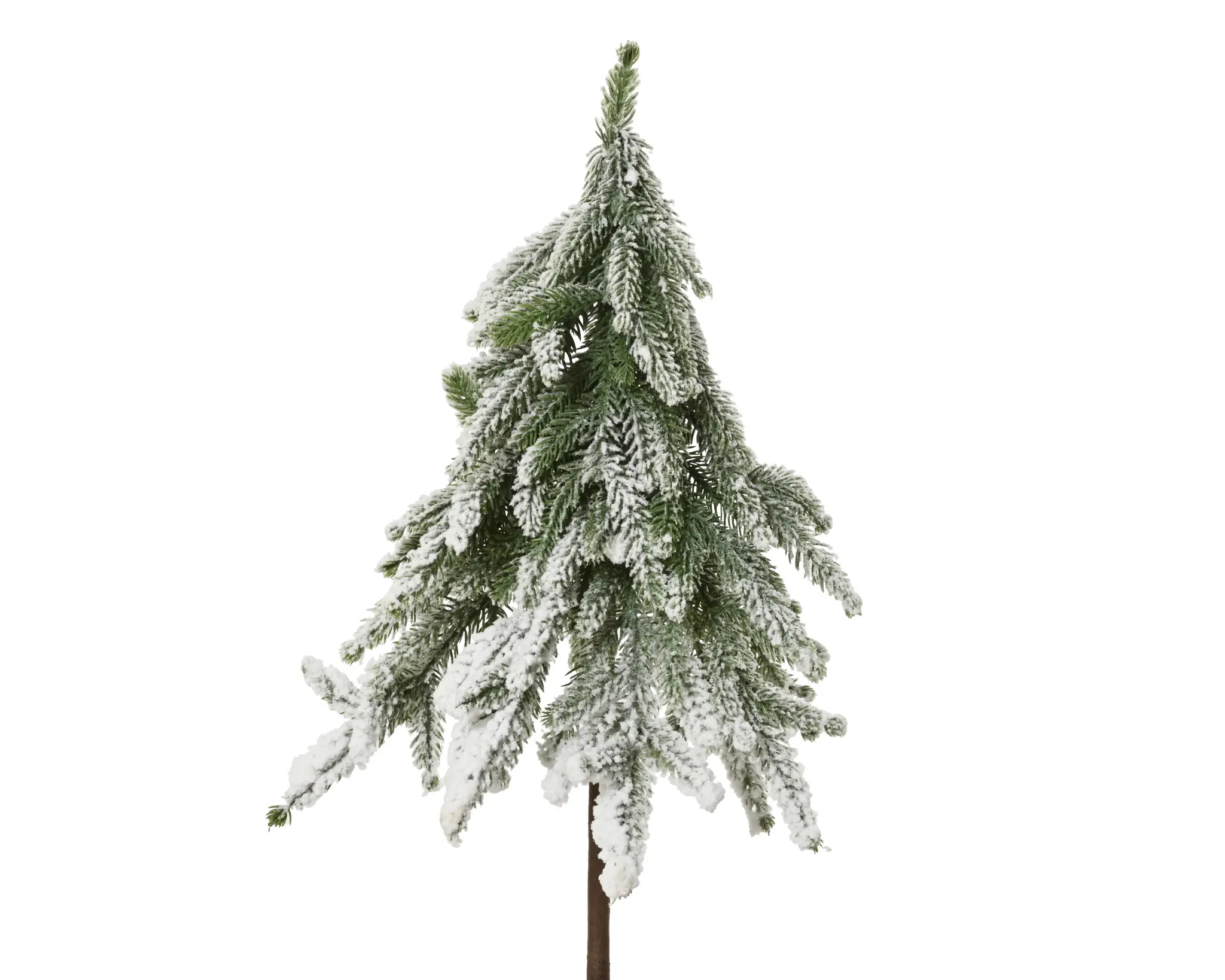 Everlands künstlicher Mini-Baum Kunststoff Ø 20 x 80 cm grün-weiß