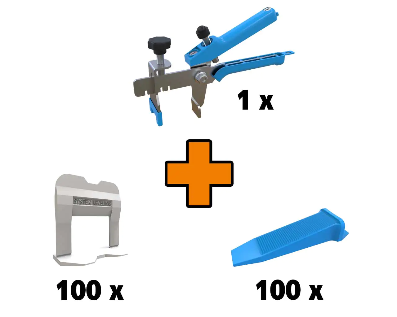 System Leveling Fliesen-Nivelliersystem Set S Fugenbreite 2 mm System Leveling Fliesen-Nivelliersystem Set S Fugenbreite 2 mm