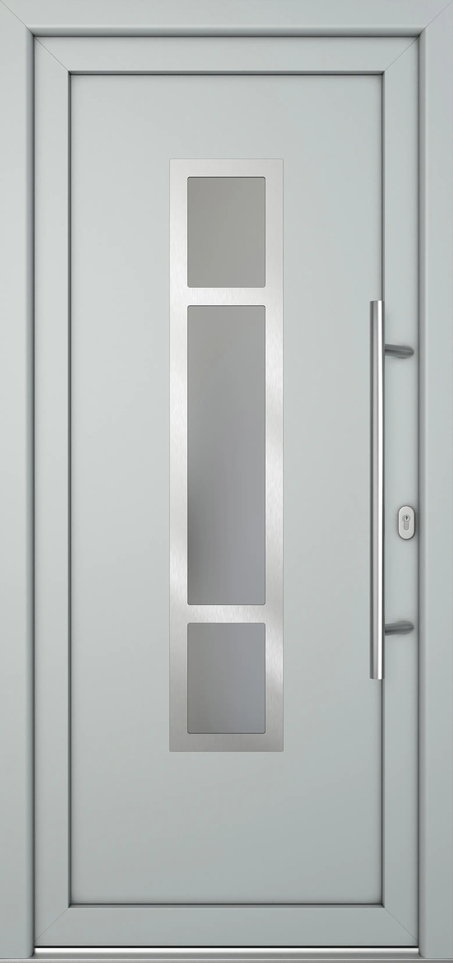 Meeth Haustür Signum Pro PVC Modell 87 98 x 200 cm DIN Rechts weiß/lichtgrau