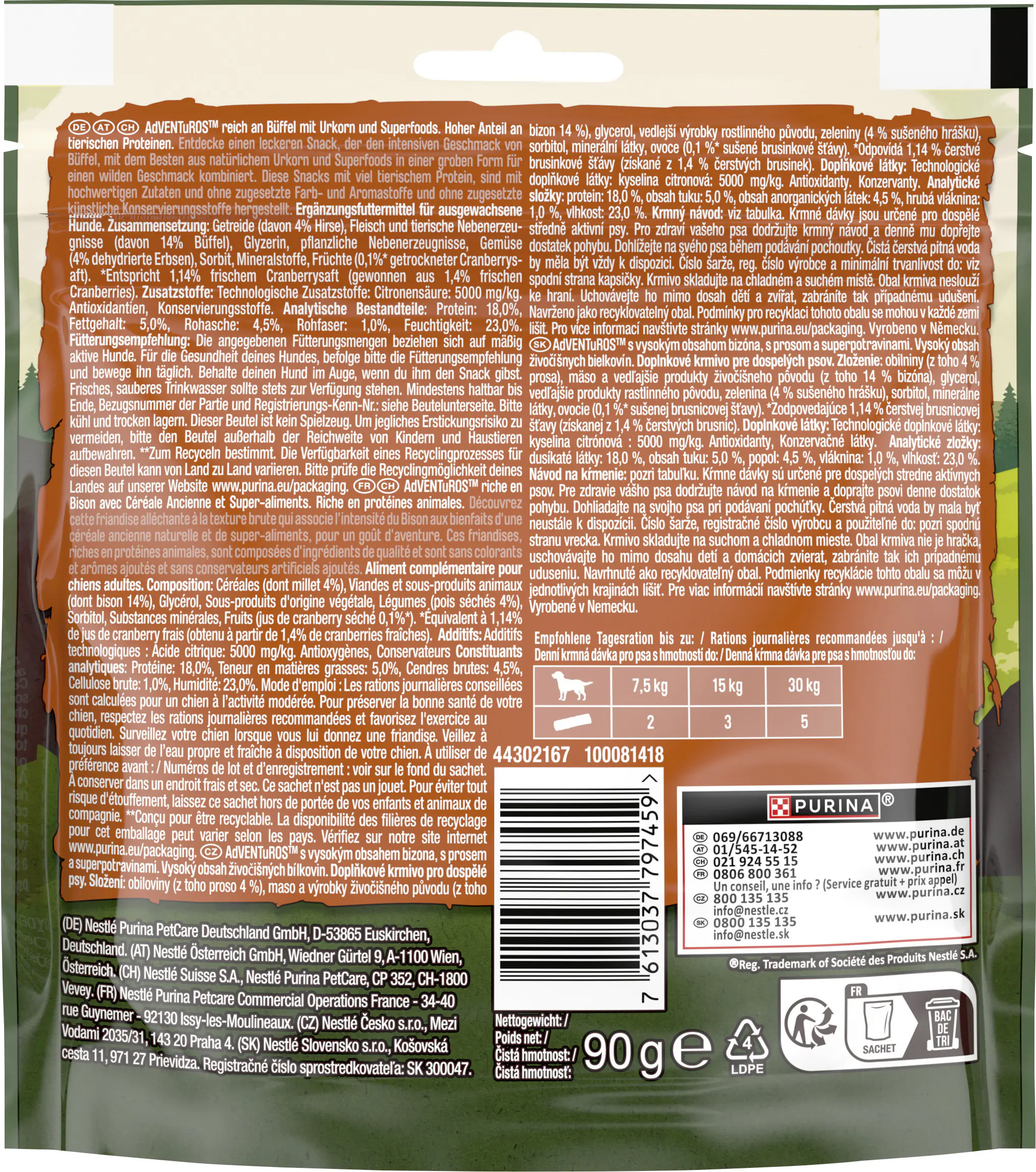 Adventuros reich an Büffel mit Urkorn und Superfoods 90 g Adventuros reich an Büffel mit Urkorn und Superfoods 90 g