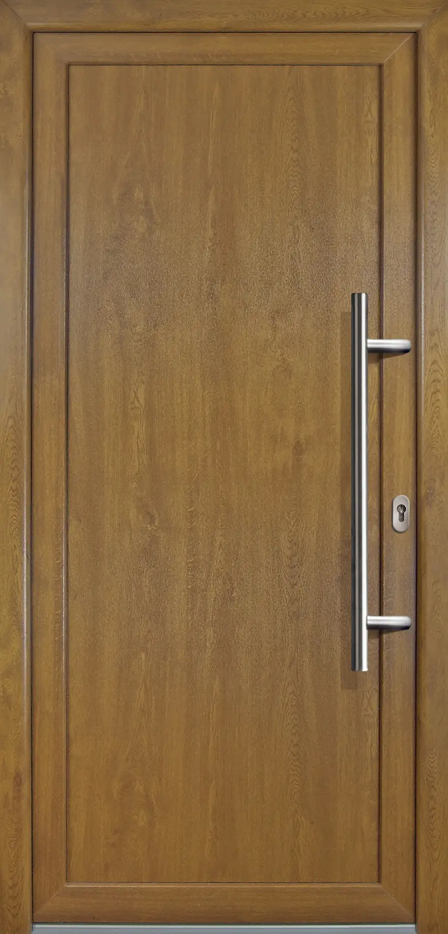 Meeth Haustür Signum PVC Exclusiv PVC Modell 01 108 x 200 cm, DIN rechts, weiß/golden Oak