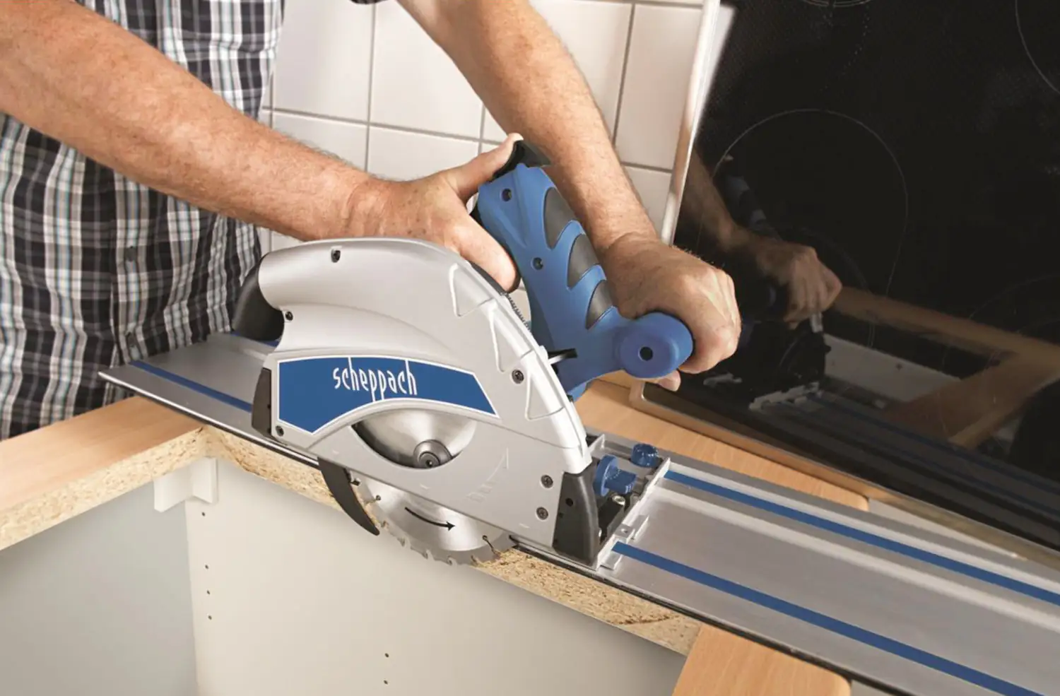 Scheppach Profi Tauchsägen-Set PL55 1200 W inkl. Führungsschiene