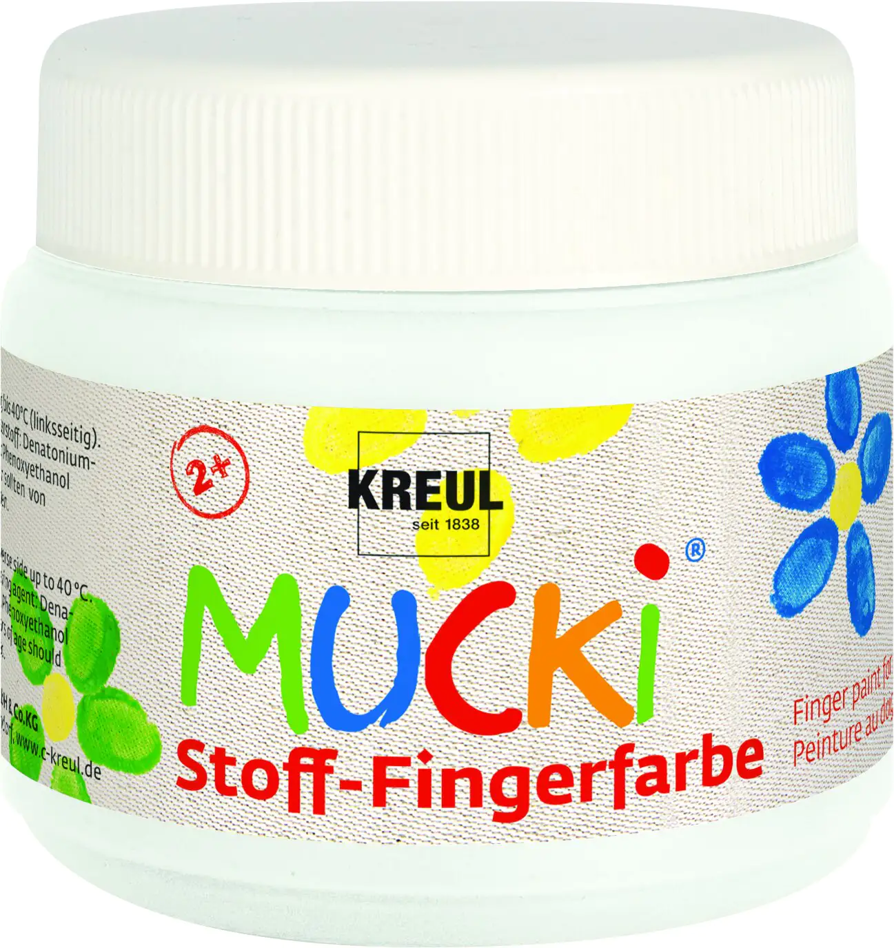 Kreul Mucki Stoff Fingerfarbe weiß 150 ml