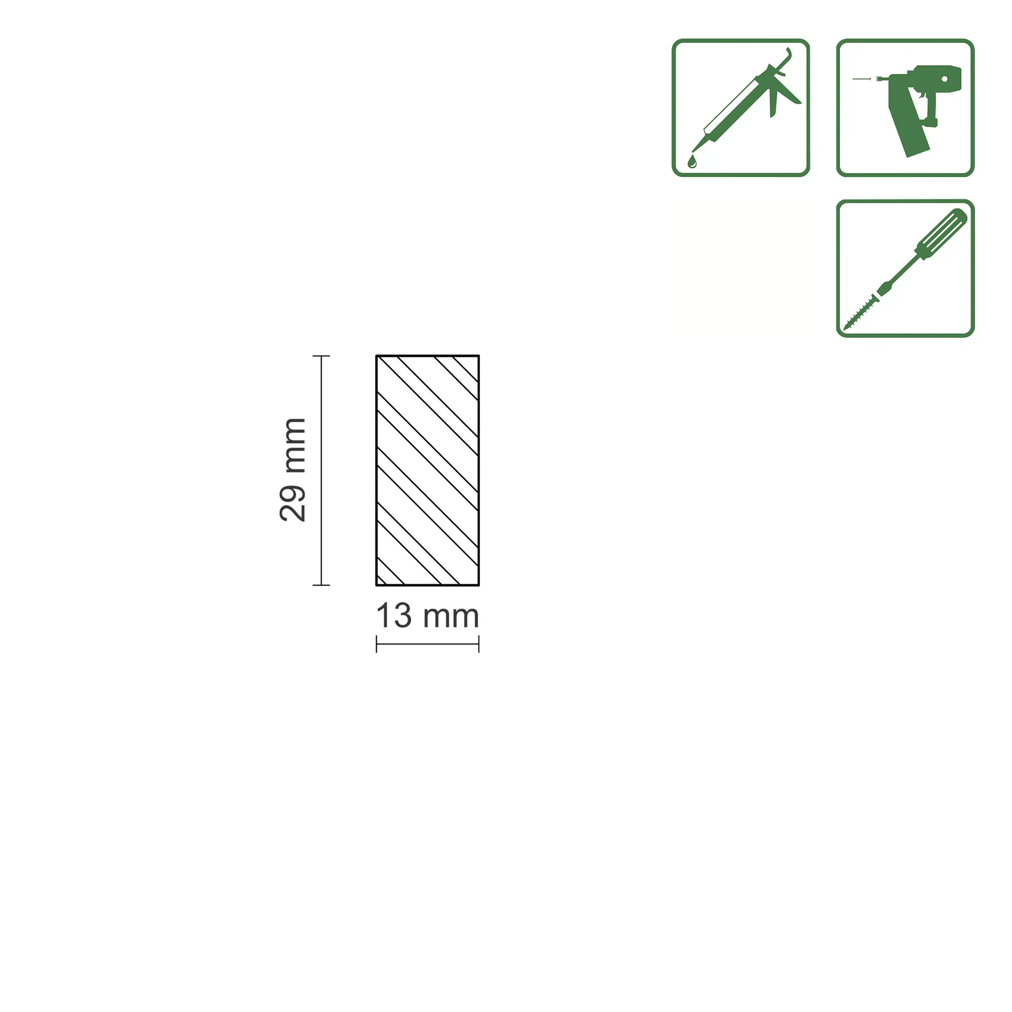 FN Neuhofer Flachleiste 95 cm 29 x 13 mm Buche