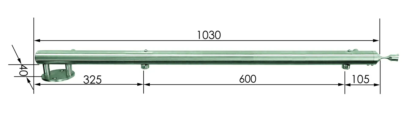 Treba E40 MegaTec Geländerstab Ø 4,2 x 103 cm