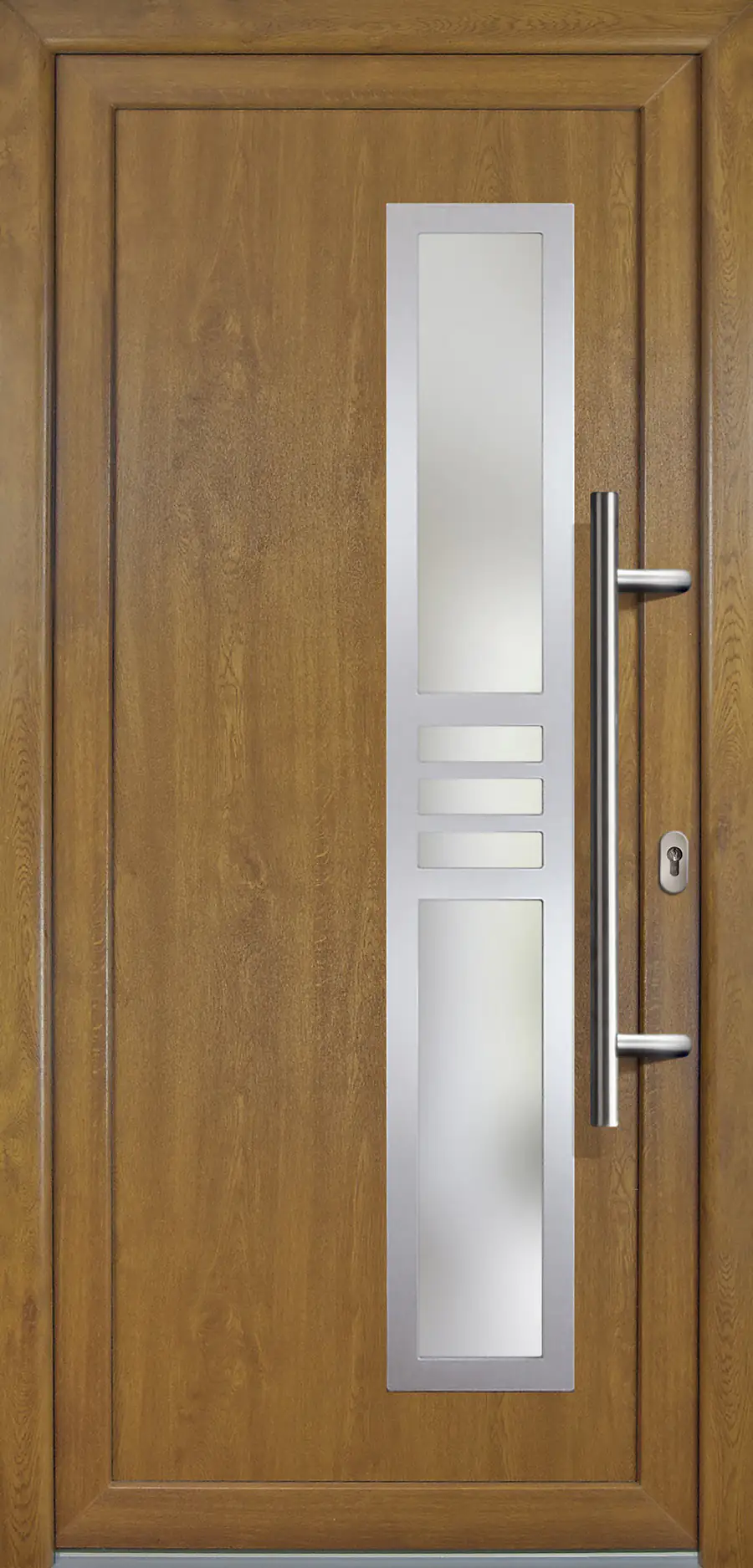 4060691165552 Meeth Haustür Signum PVC Exclusiv PVC Modell 53 108 x 200 cm, DIN rechts, Golden Oak
