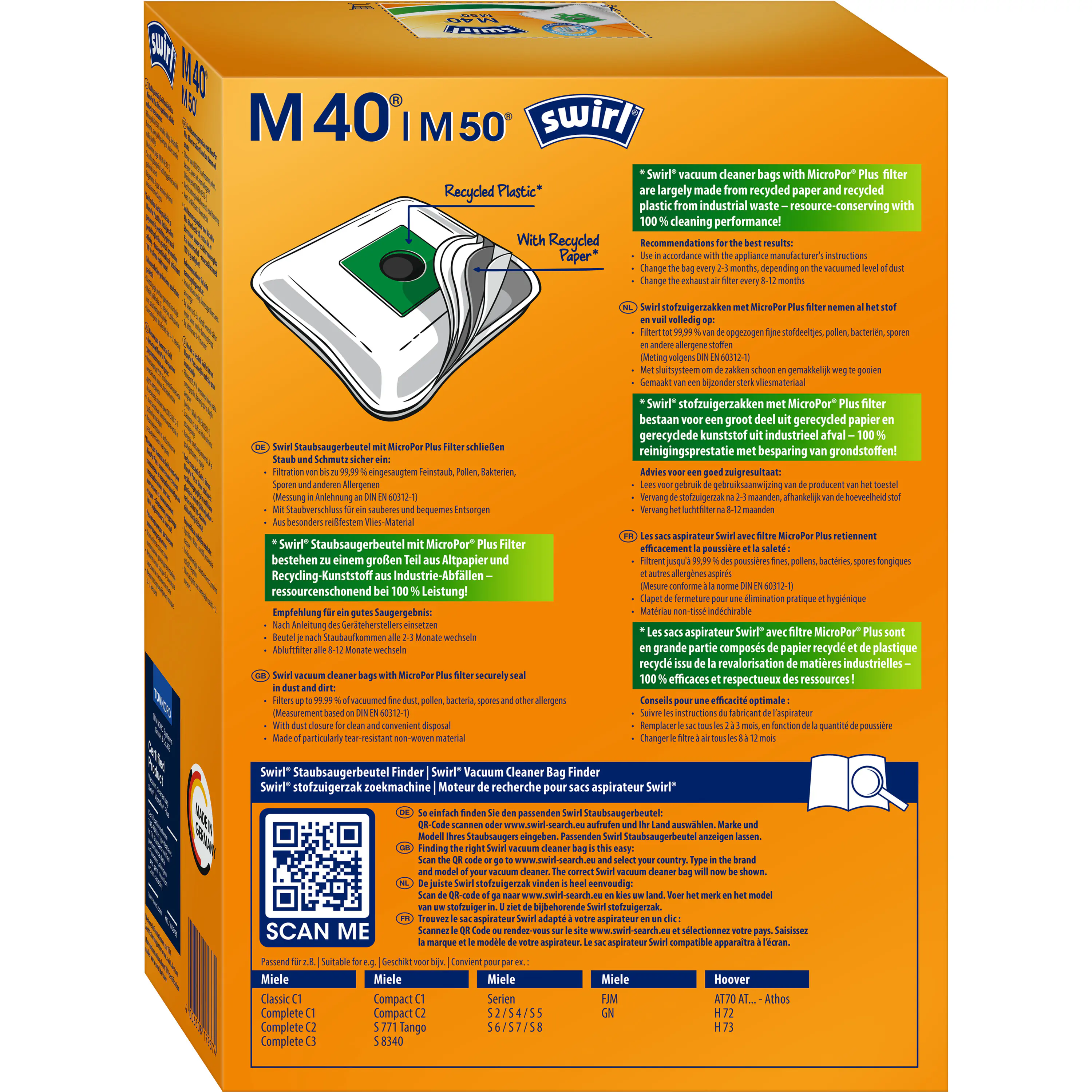 Swirl® M 40 / M 50 MicroPor® Plus
