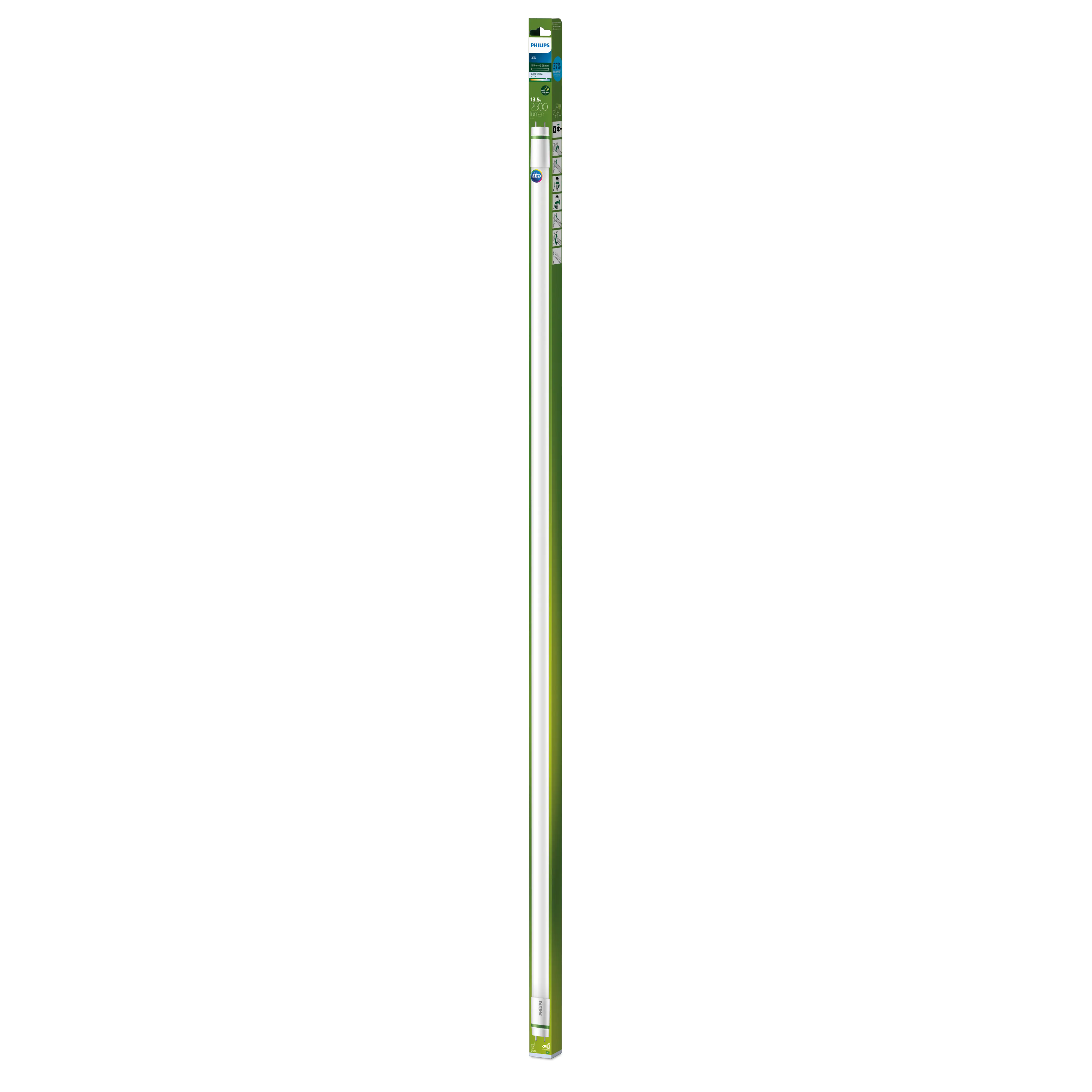 Philips LED-Leuchtmittel Stabform T8 120cm G13 13,5W neutralweiß 
