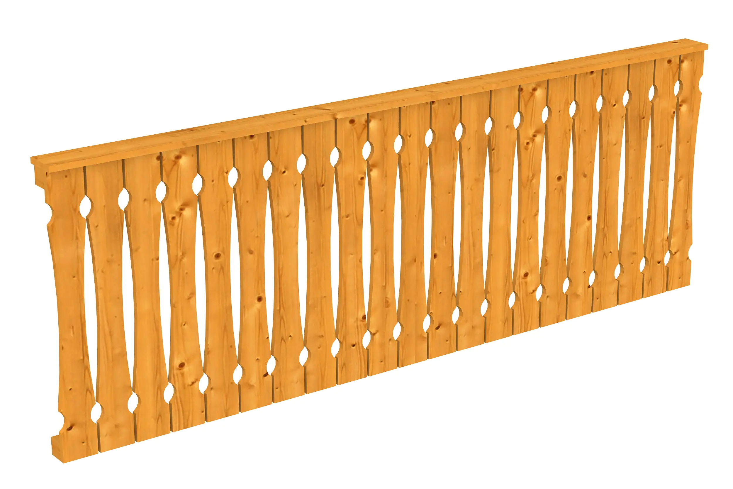 SKAN HOLZ Brüstung Balkonschalung 270 x 96 cm Fichte