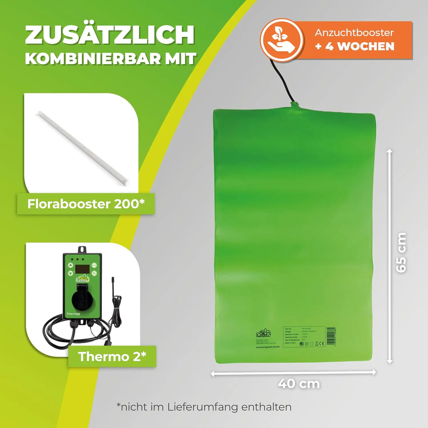 Biogreen Wärmeplatte als Anzuchtbooster für Pflanzen 40 x 65 cm