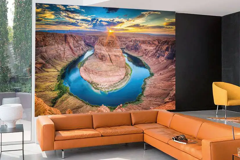 papermoon Vlies- Fototapete Digitaldruck 350 x 260 cm Horseshoe Bend