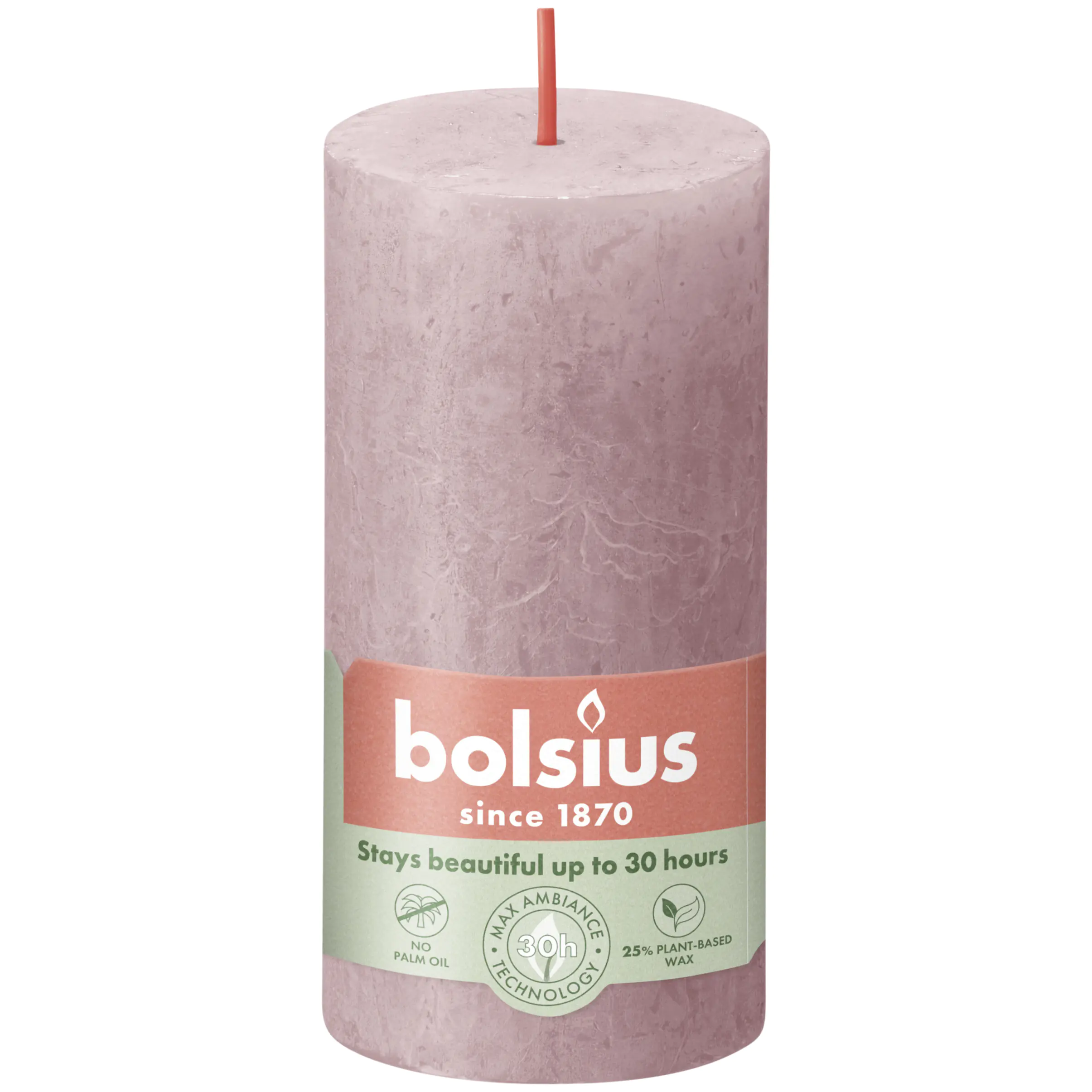 Bolsius Rustik-Kerze 100/50 mm Eschen-Rose