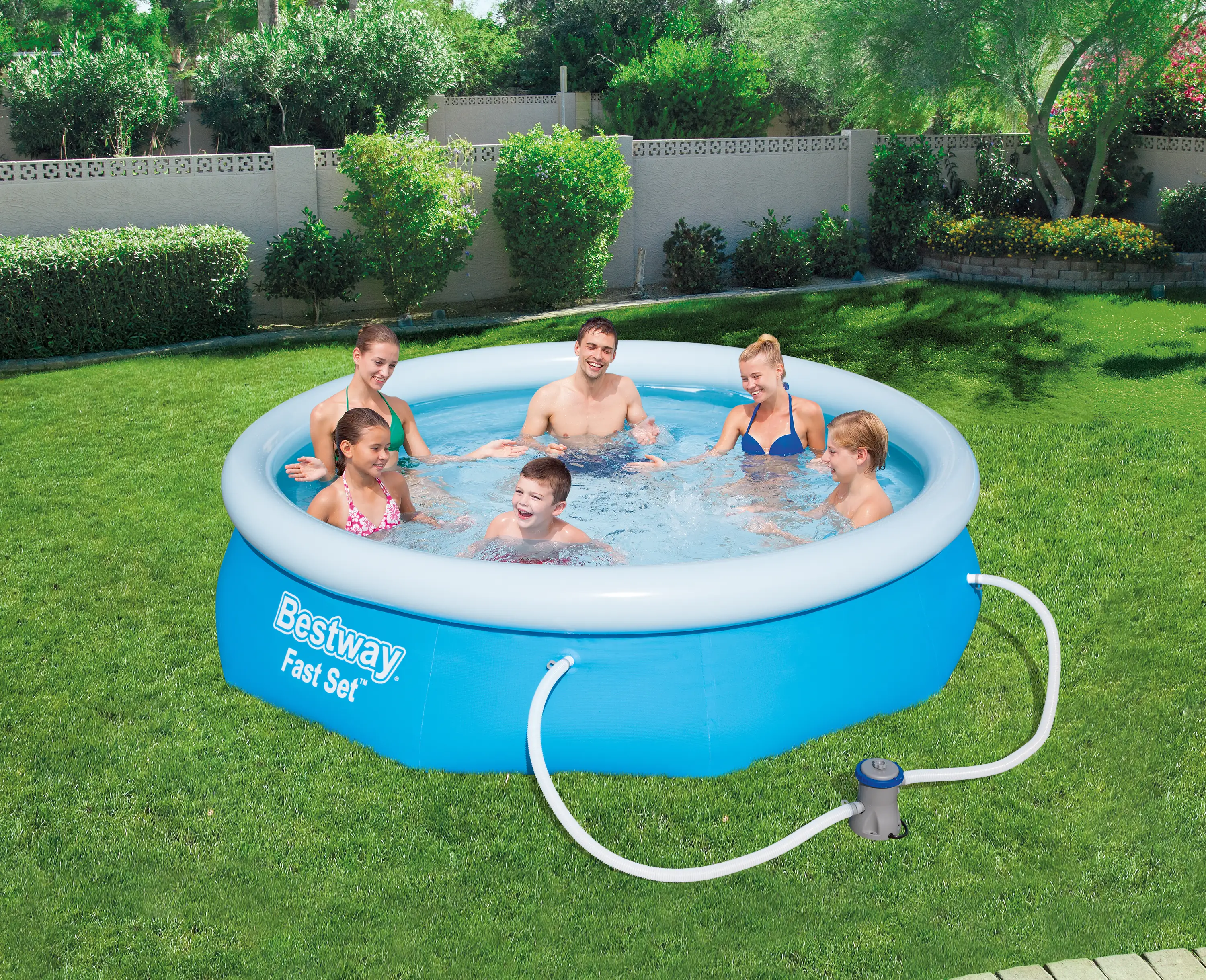 6942138951295_1 Bestway Pool Fast Set Ø 305 x 76 cm, inkl. Filterpumpe