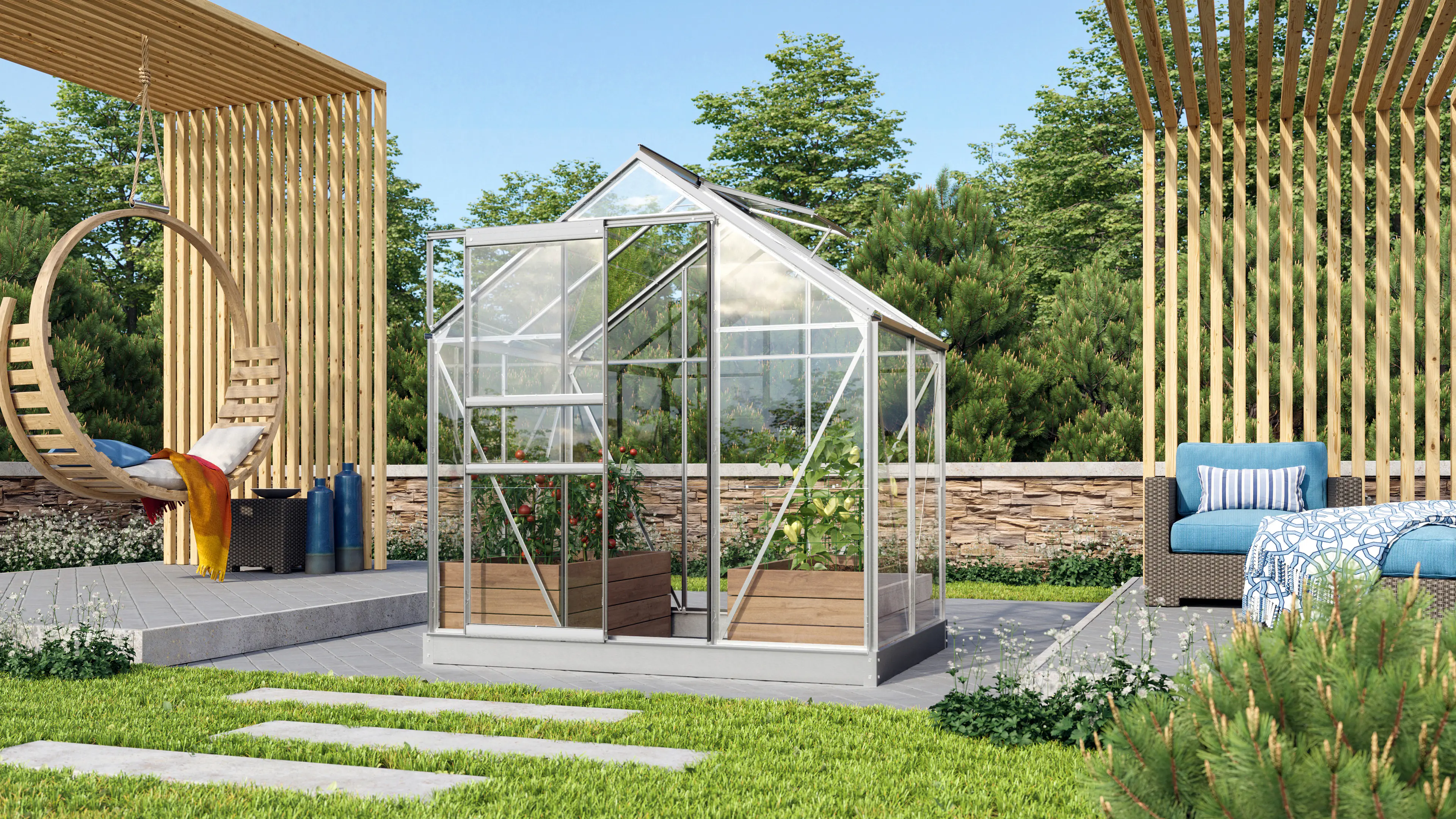 Vitavia Gewächshaus Venus 2500 192 x 130 cm 3 mm ESG