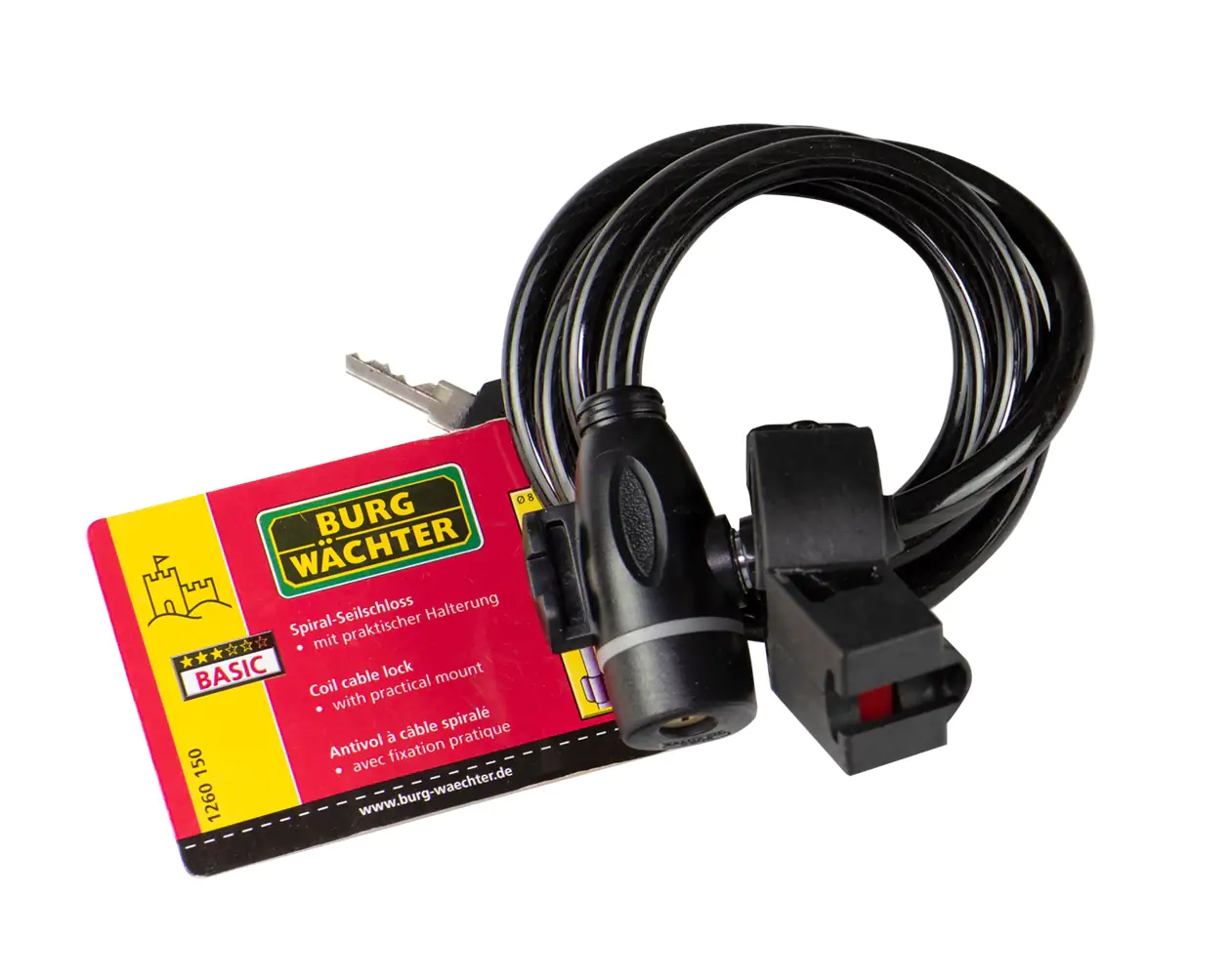 Burg Wächter Spiralschloss 1260 150 1500mm Ø 8mm farbig sortiert