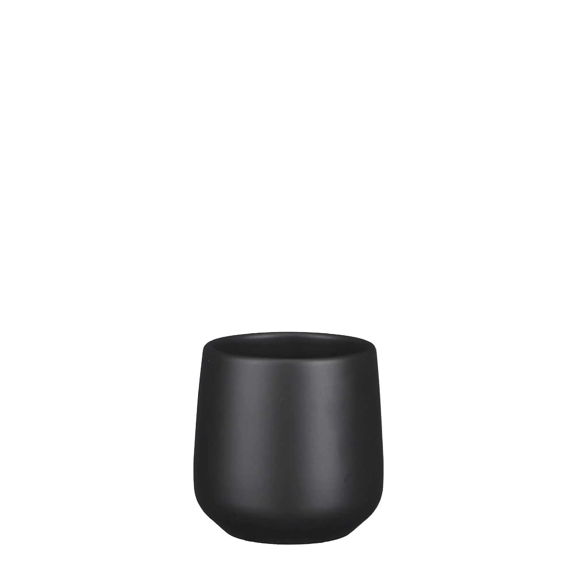 Mica Keramikübertop Amber rund dunkel grau matt Ø 12 x  H 11,5 cm 