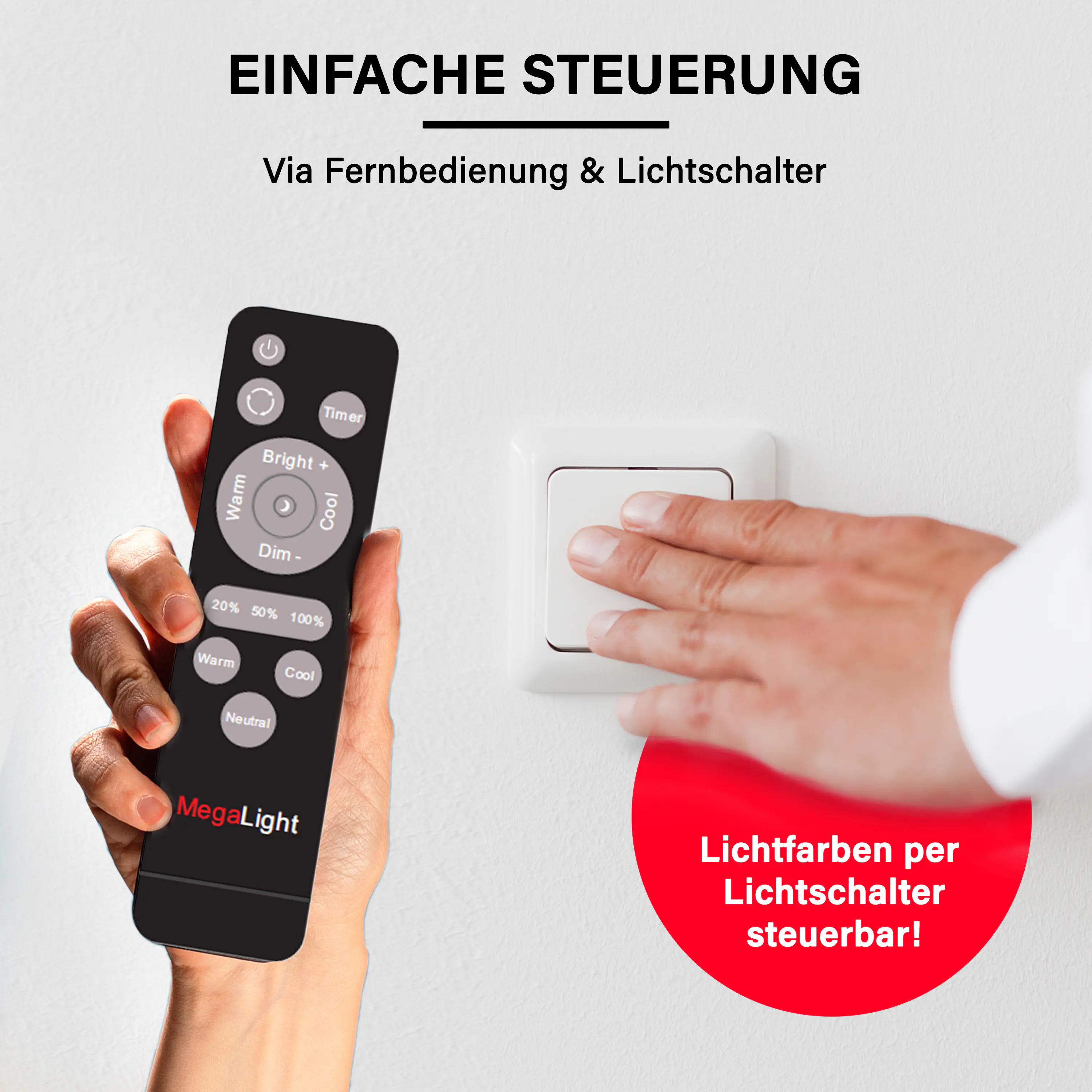 MegaLight LED-Deckenleuchte Shining Pluto Alu Ø48 cm dimmbar