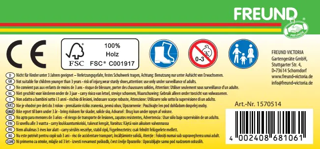 Freund Victoria Kinderlaubbesen 30 cm Arbeitsbreite