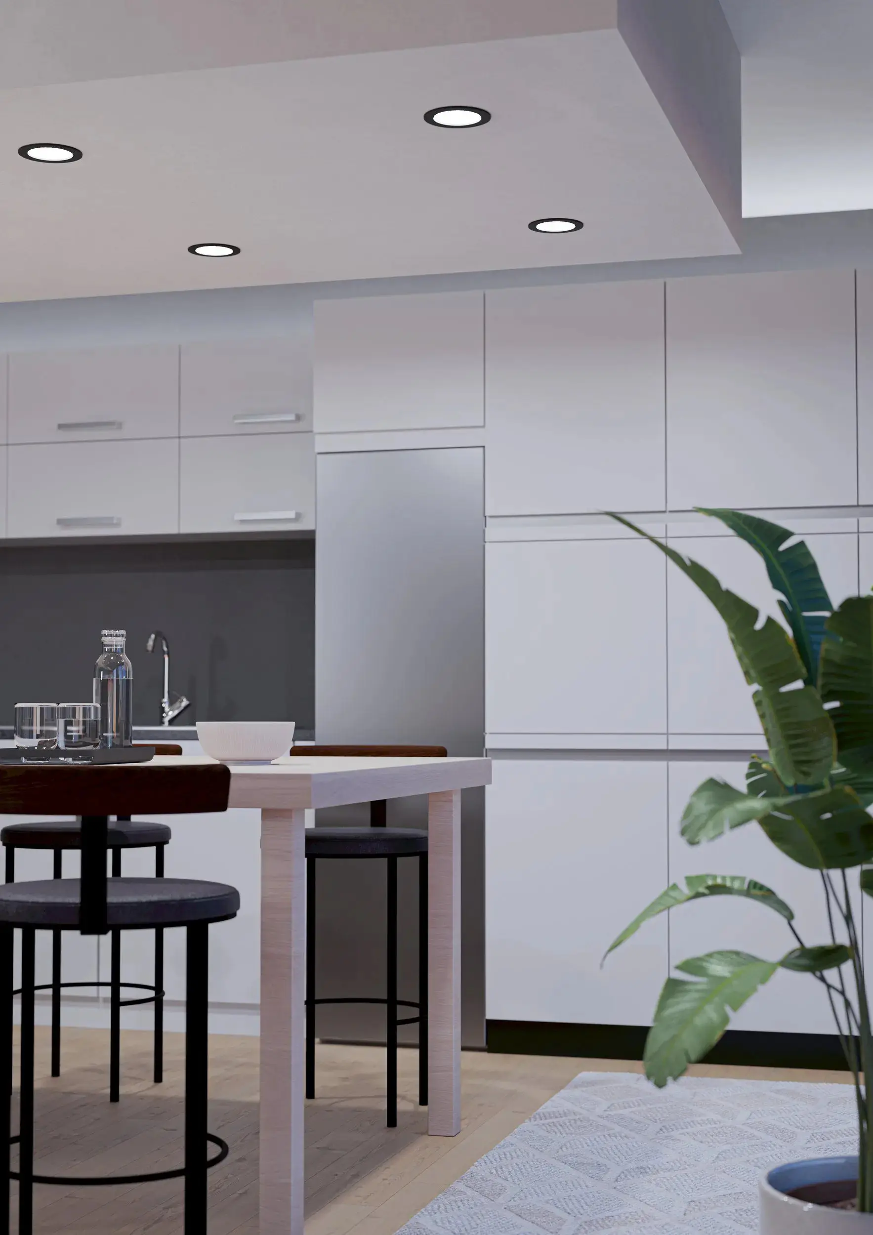 Eglo LED Einbauleuchte Fueva 6-Z schwarz Ø 12 cm RGB dimmbar