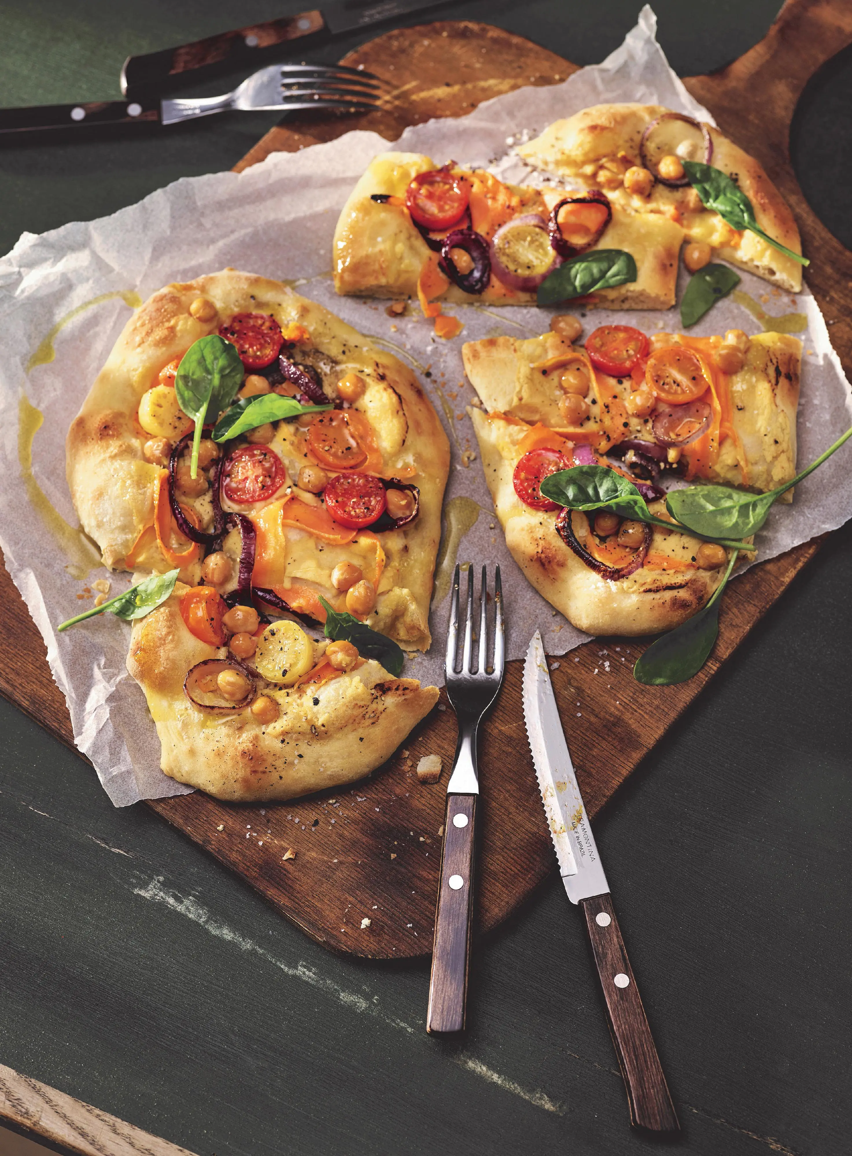 Tramontina Steak- und Pizzagabel 21 cm Edelstahl mit Holzgriff