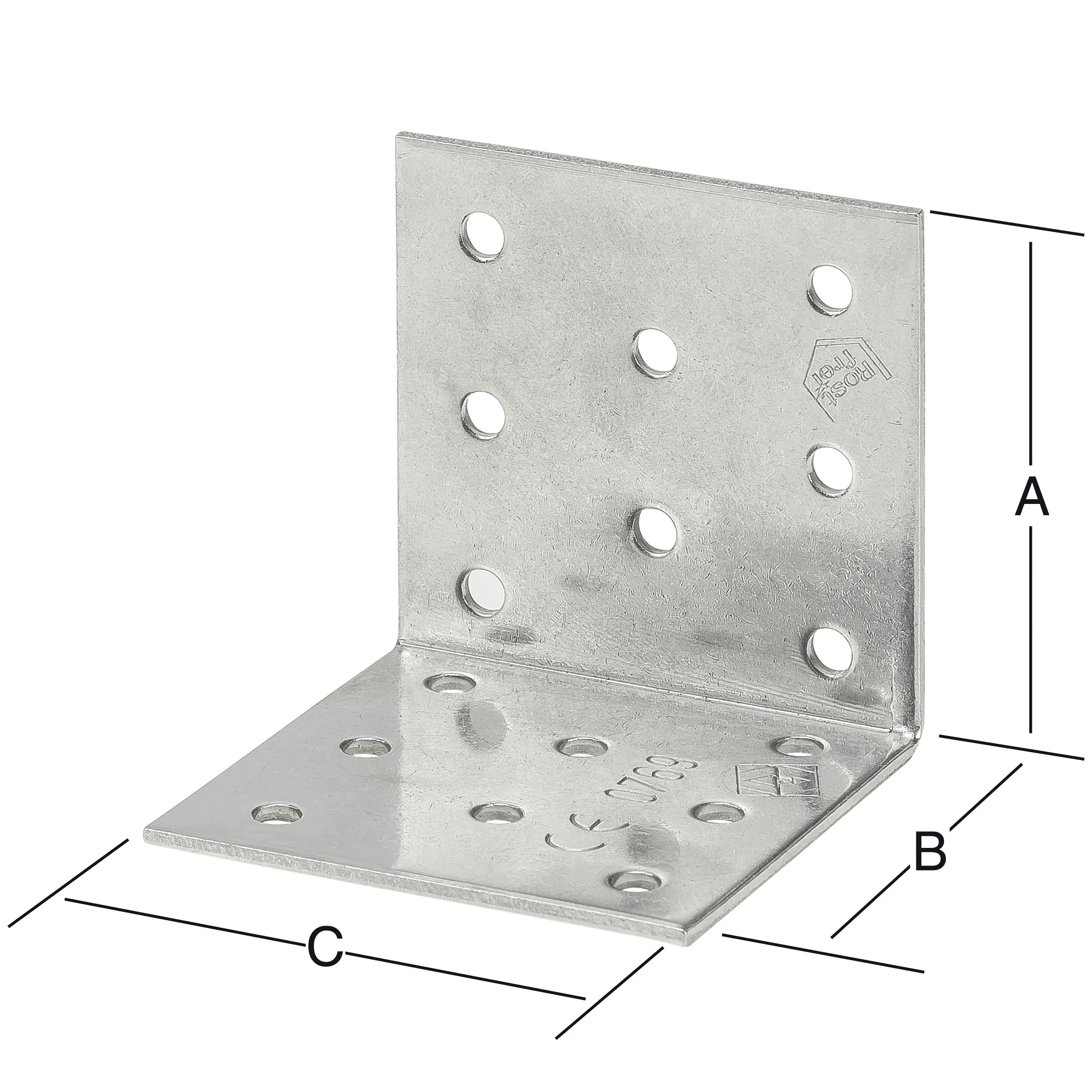 Vormann Lochplattenwinkel 40 x 40 x 60 mm