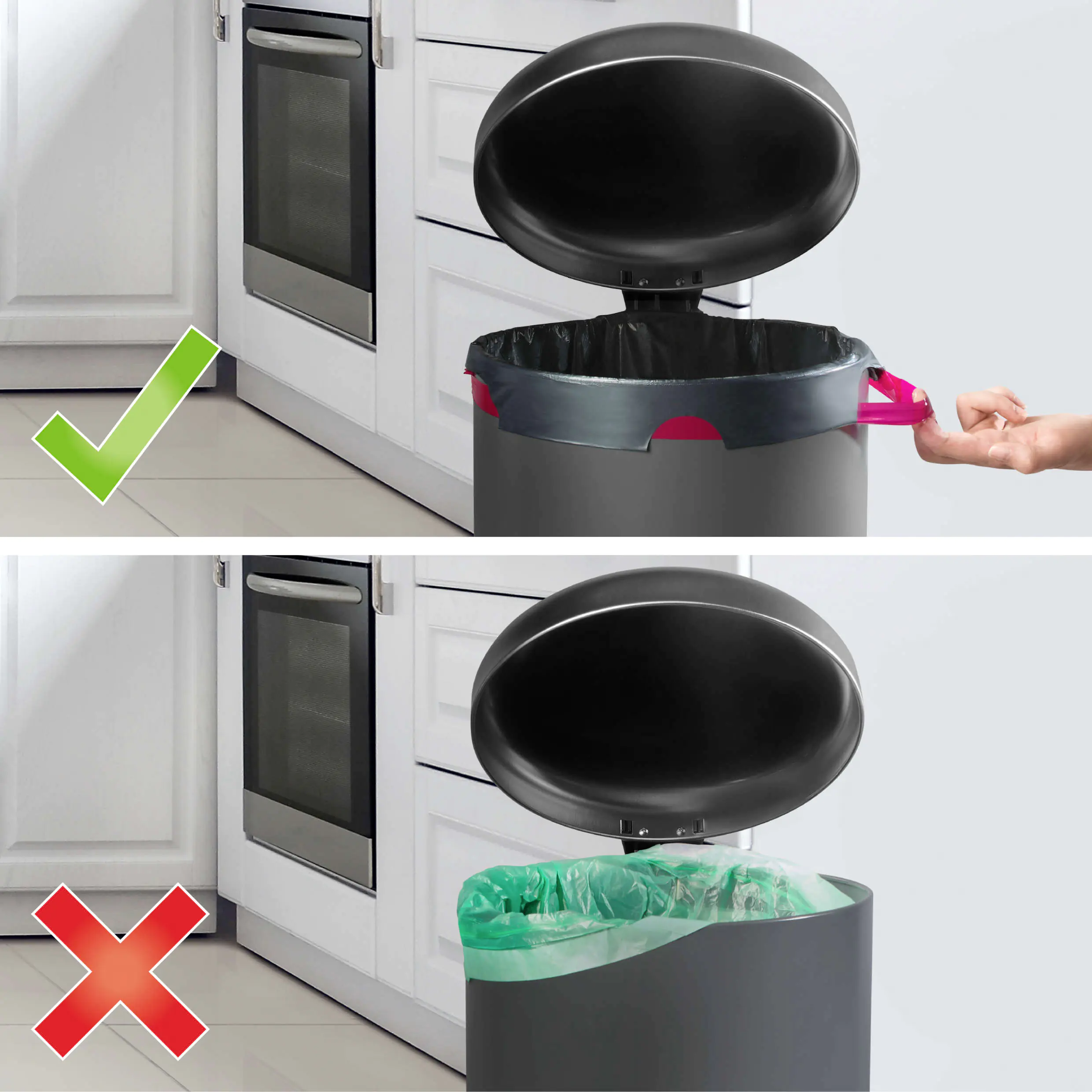 Swirl® Fixierband-Müllbeutel 35 L Reißfest & Dicht