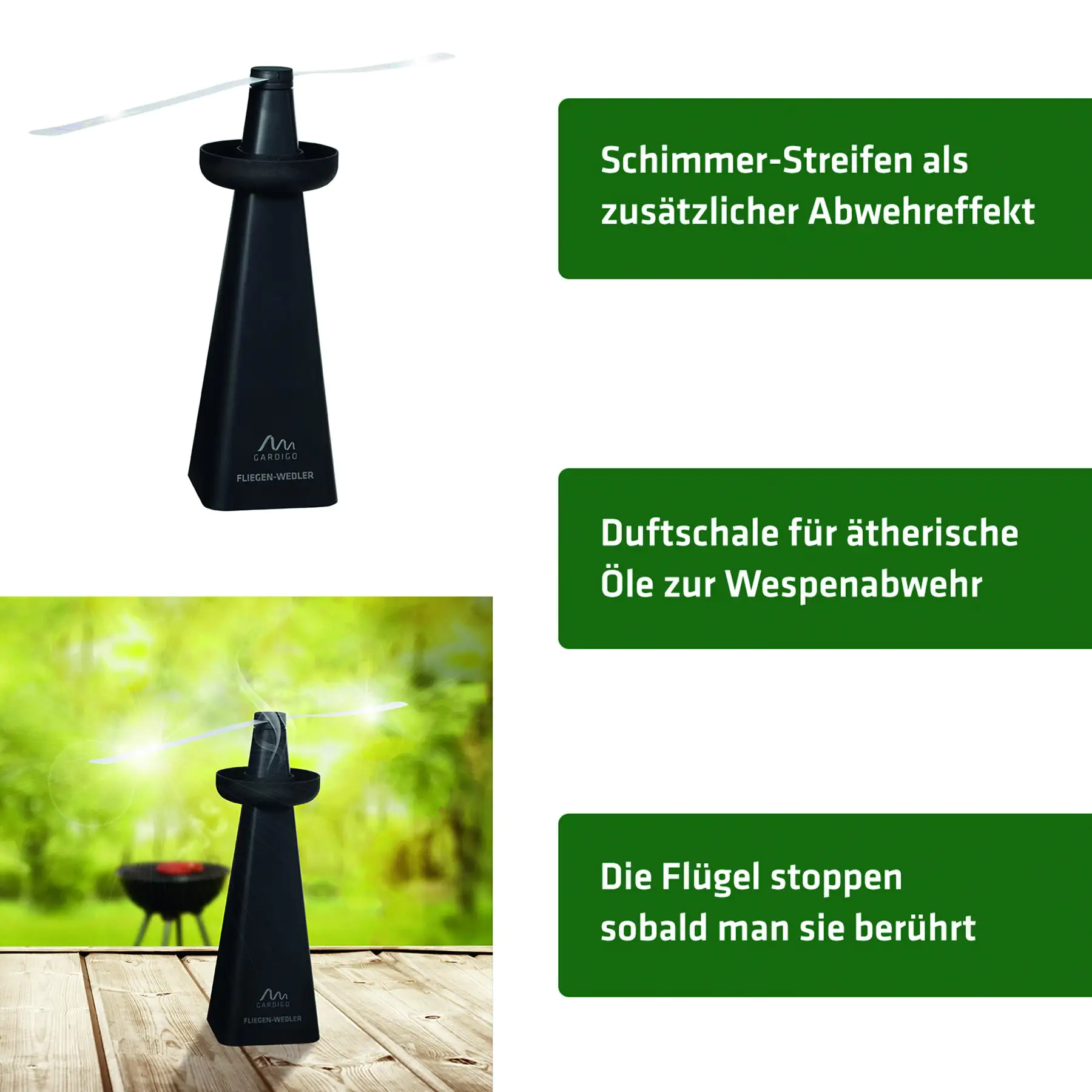 Gardigo Fliegen Wedler / Wespen-Verdufter mit Aufhänge-Haken Gardigo Fliegen Wedler / Wespen-Verdufter mit Aufhänge-Haken