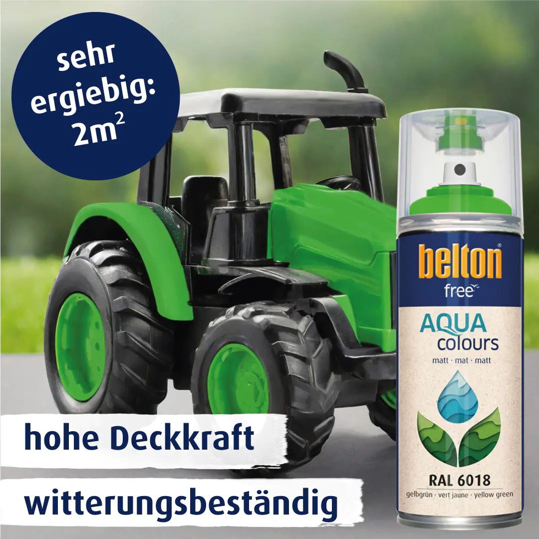 belton free Lackspray AQUAcolours 400 ml gelbgrün matt