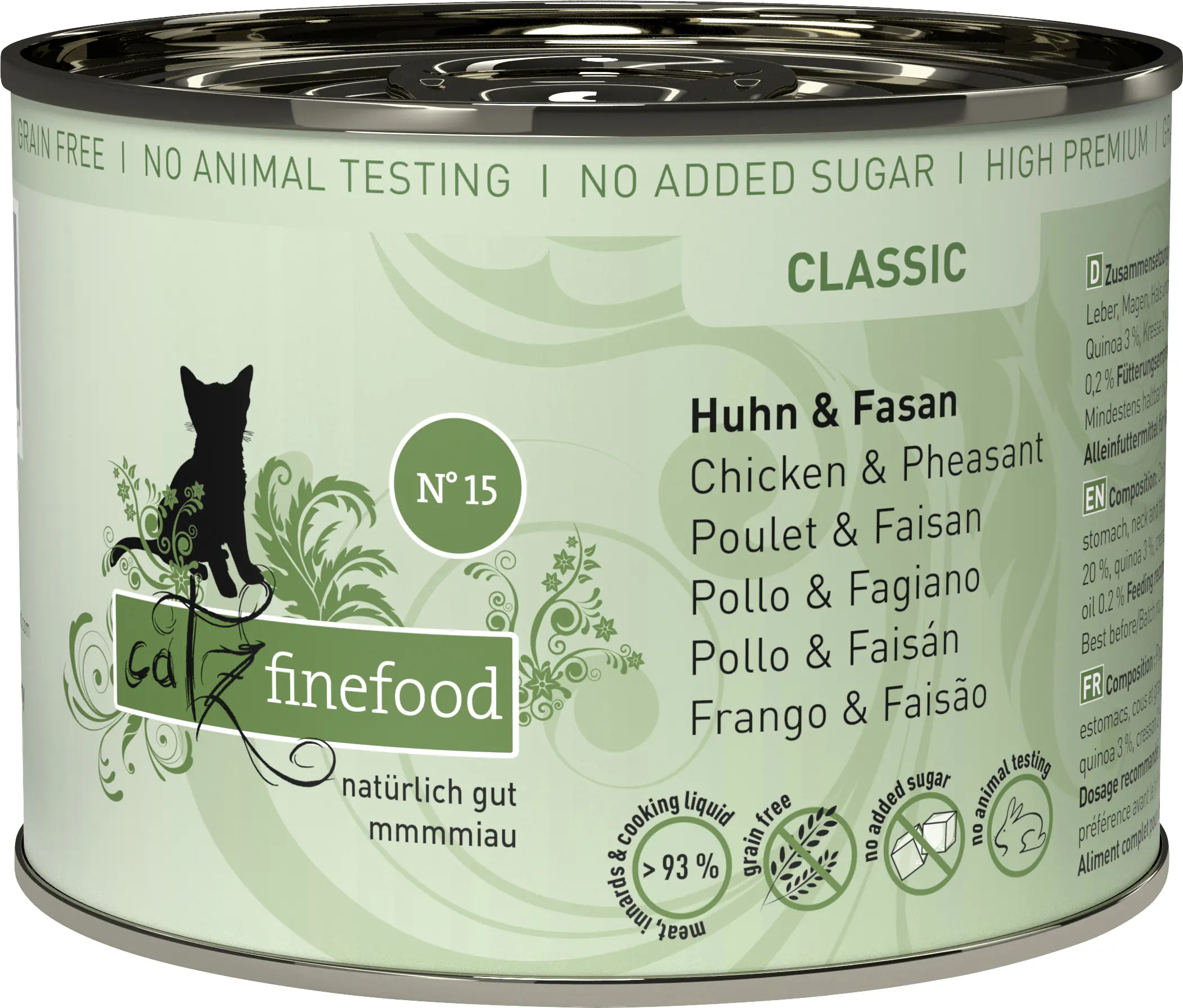 Catz Finefood Katzenfutter Classic No. 15 Huhn & Fasan 200 g