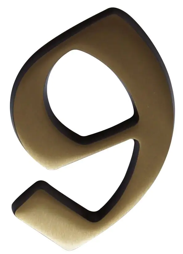 Alpertec Hausnummer 9 Bronze