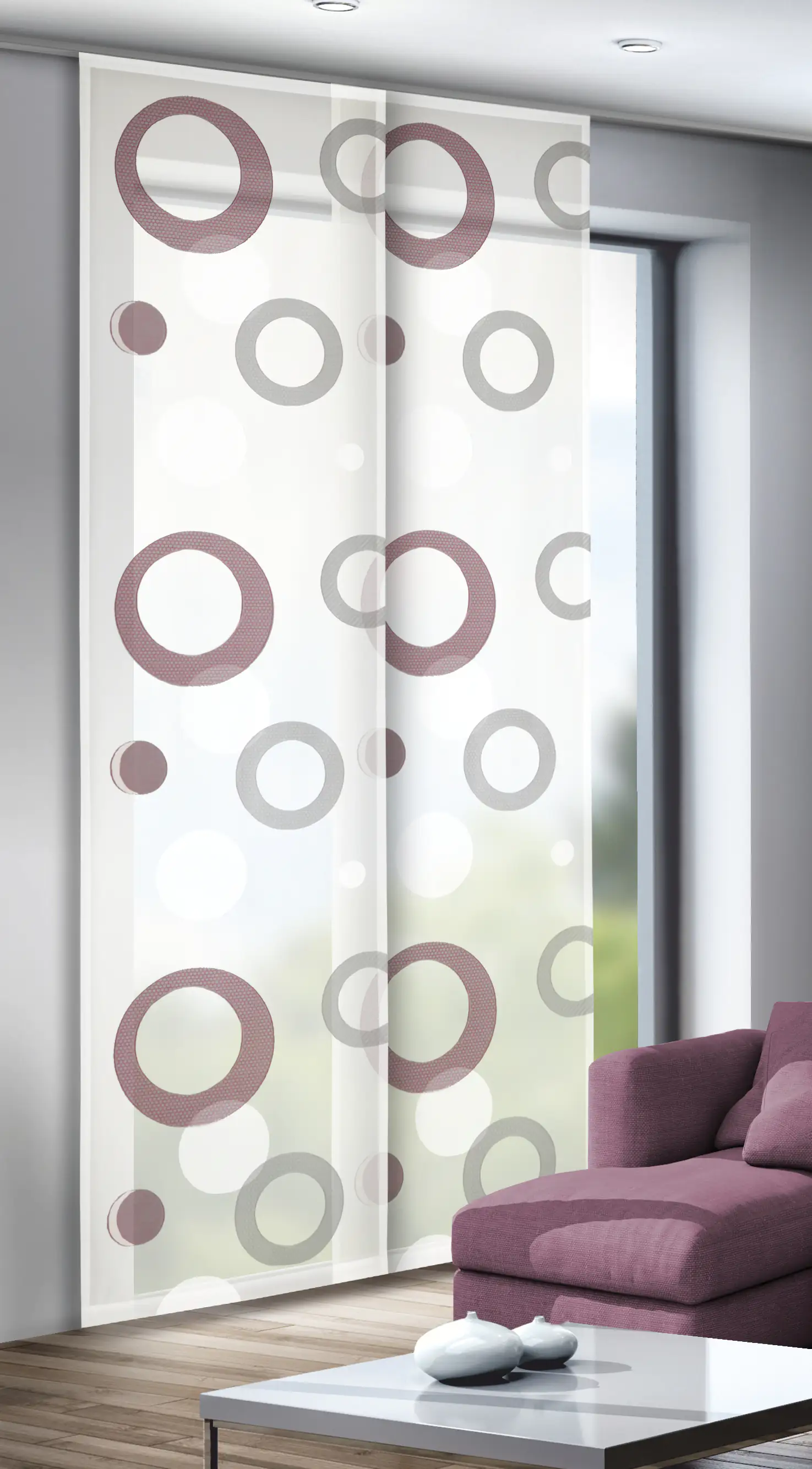 Neusser Collection Flächenvorhang rot, 245 x 60 cm