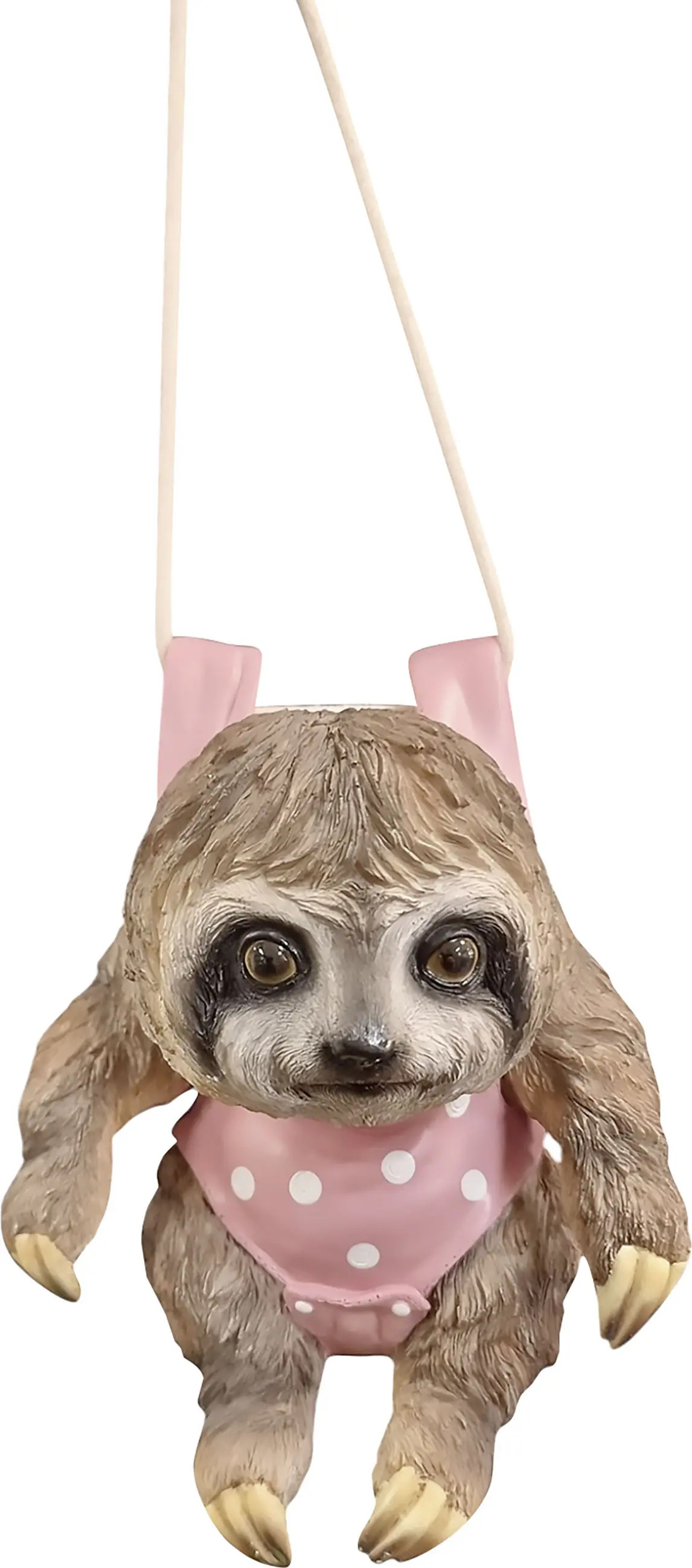 Dekofigur Faultier hängend 19 cm bunt