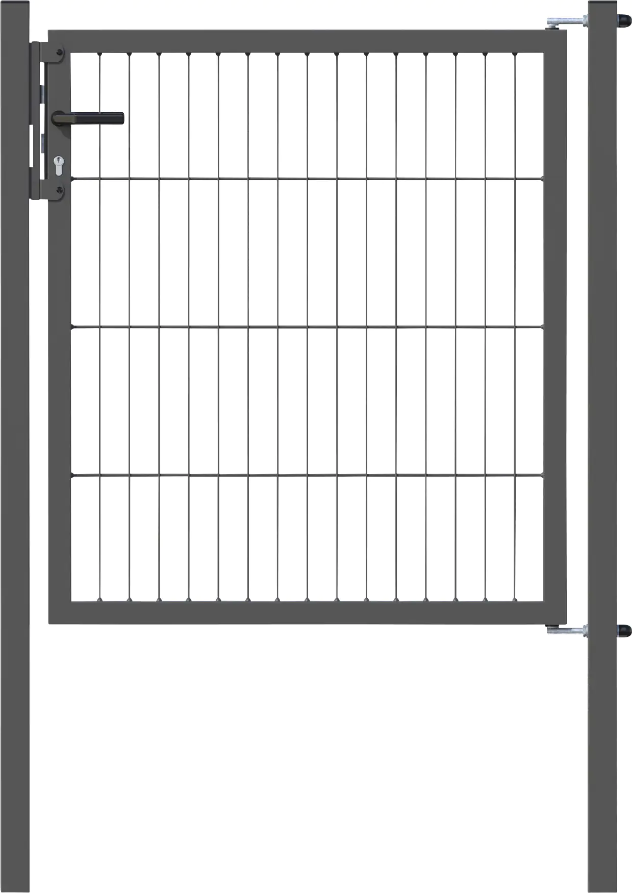 Stabgitter-Einzeltor anthrazit, 1000 x 1000 mm, zum Einbetonieren