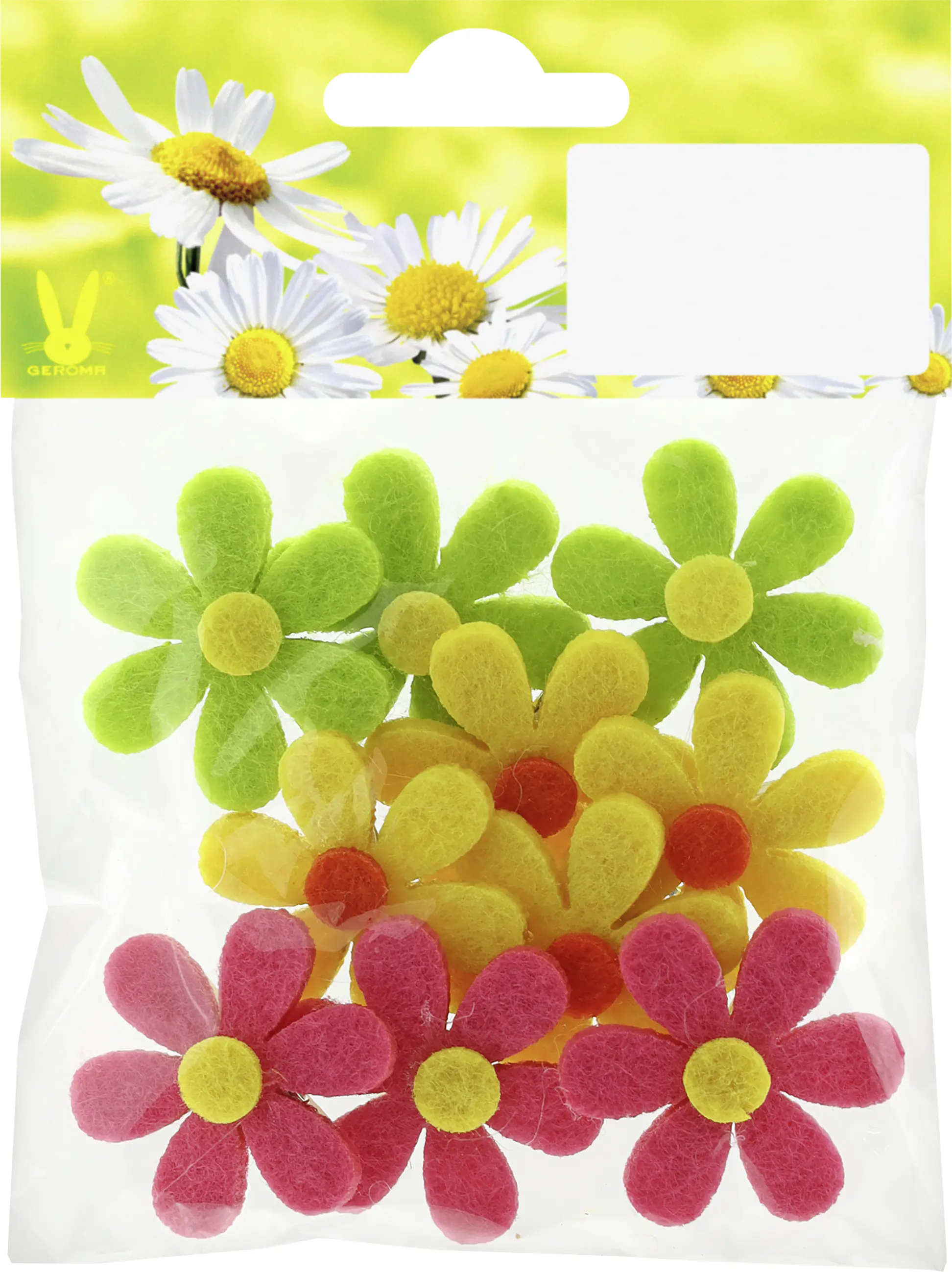 Filzblüten mit Klammern Ø 3,5 cm 10 Stück bunt