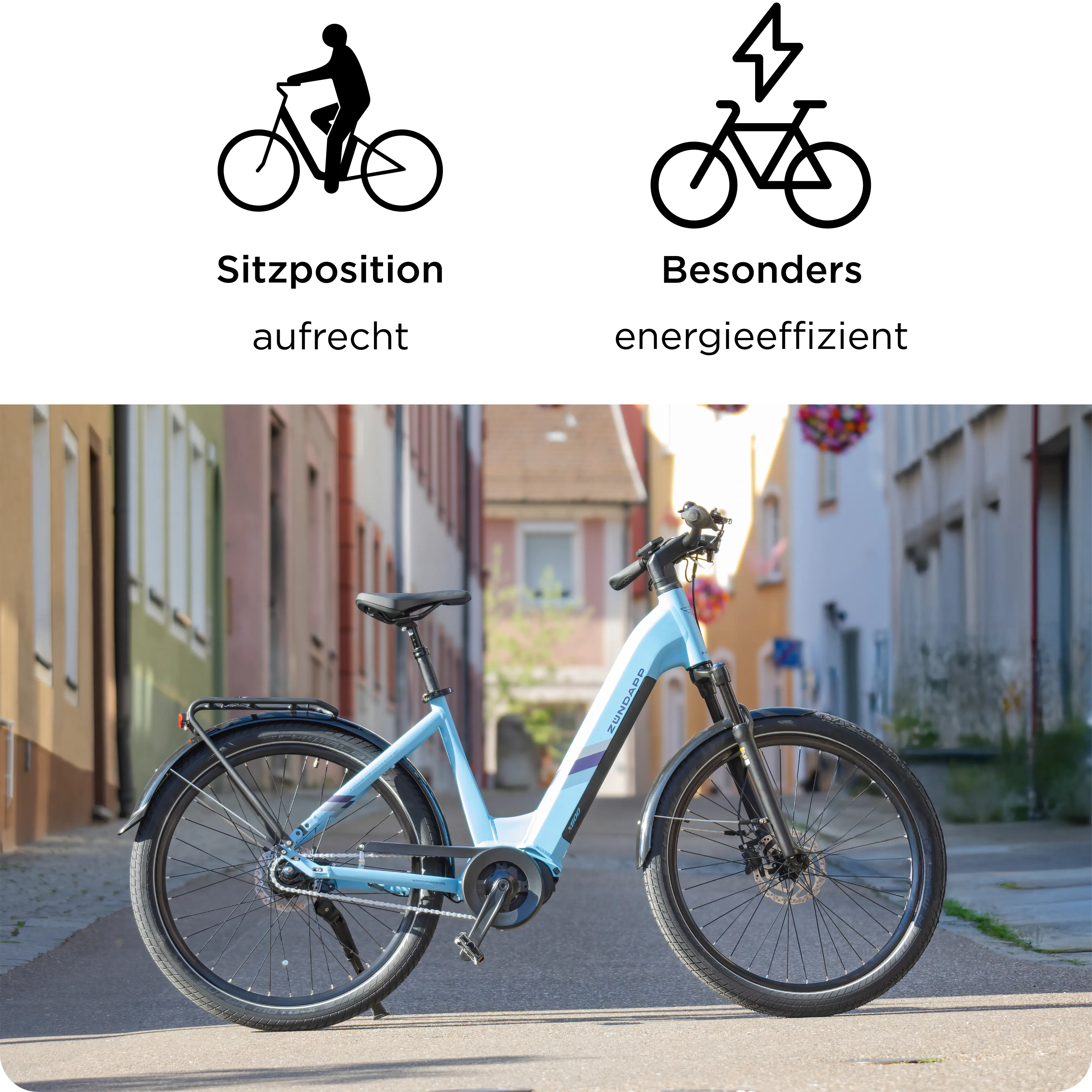 Zündapp E-Bike City X800 27,5 Zoll 7-Gang 550 Wh purple violet