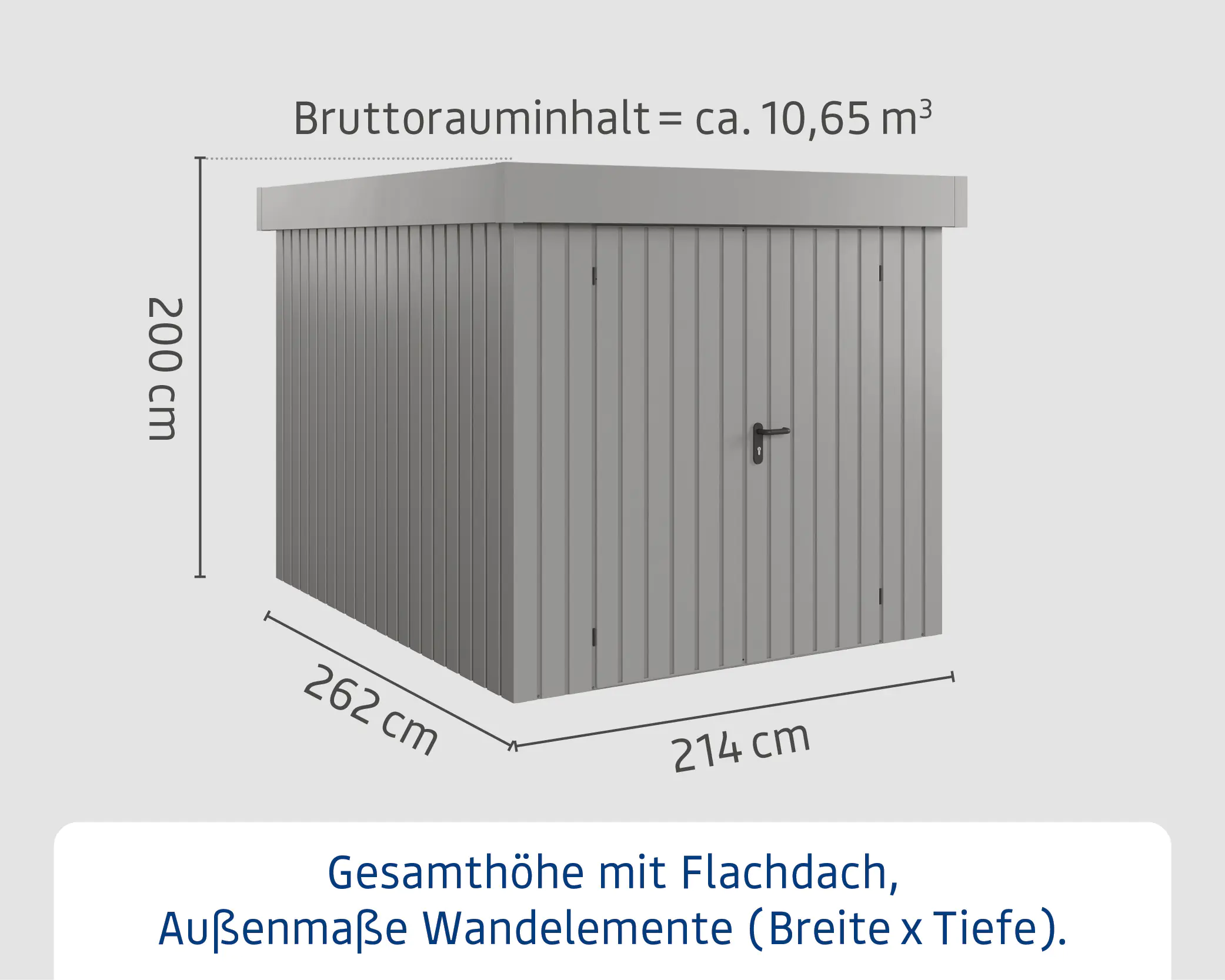 EcoStar Metallgerätehaus Euroline EFD6 aluminiumgrau 214 x 262 cm 2-flg. EcoStar Metallgerätehaus Euroline EFD6 aluminiumgrau 214 x 262 cm 2-flg.