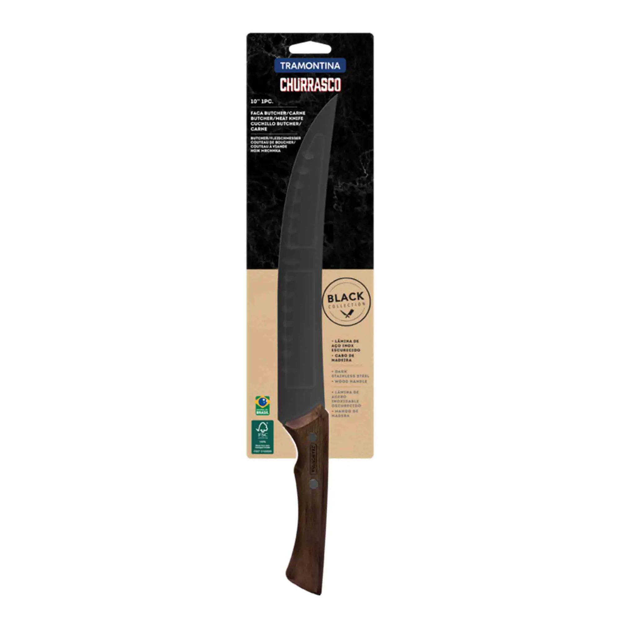 Tramontina Churrasco Fleischmesser 39 cm schwarz